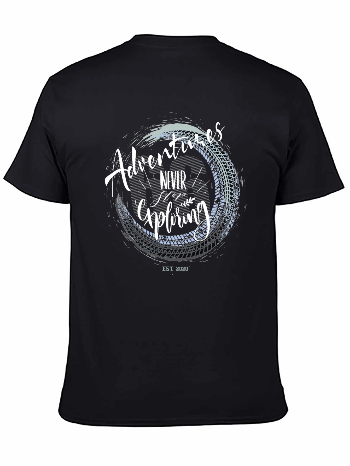 Adventure Awaits Black Graphic Tee