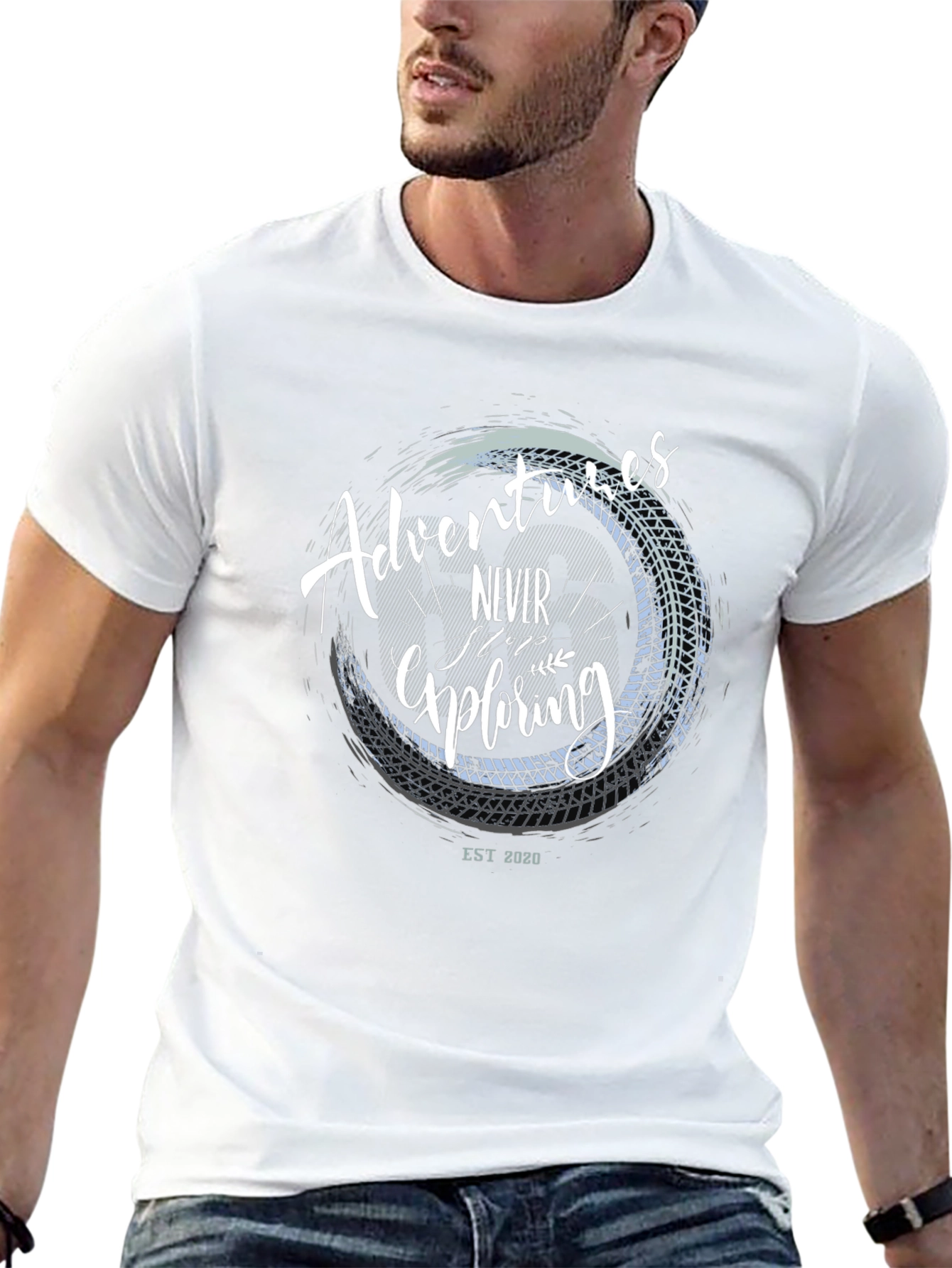 Adventure Awaits Black Graphic Tee