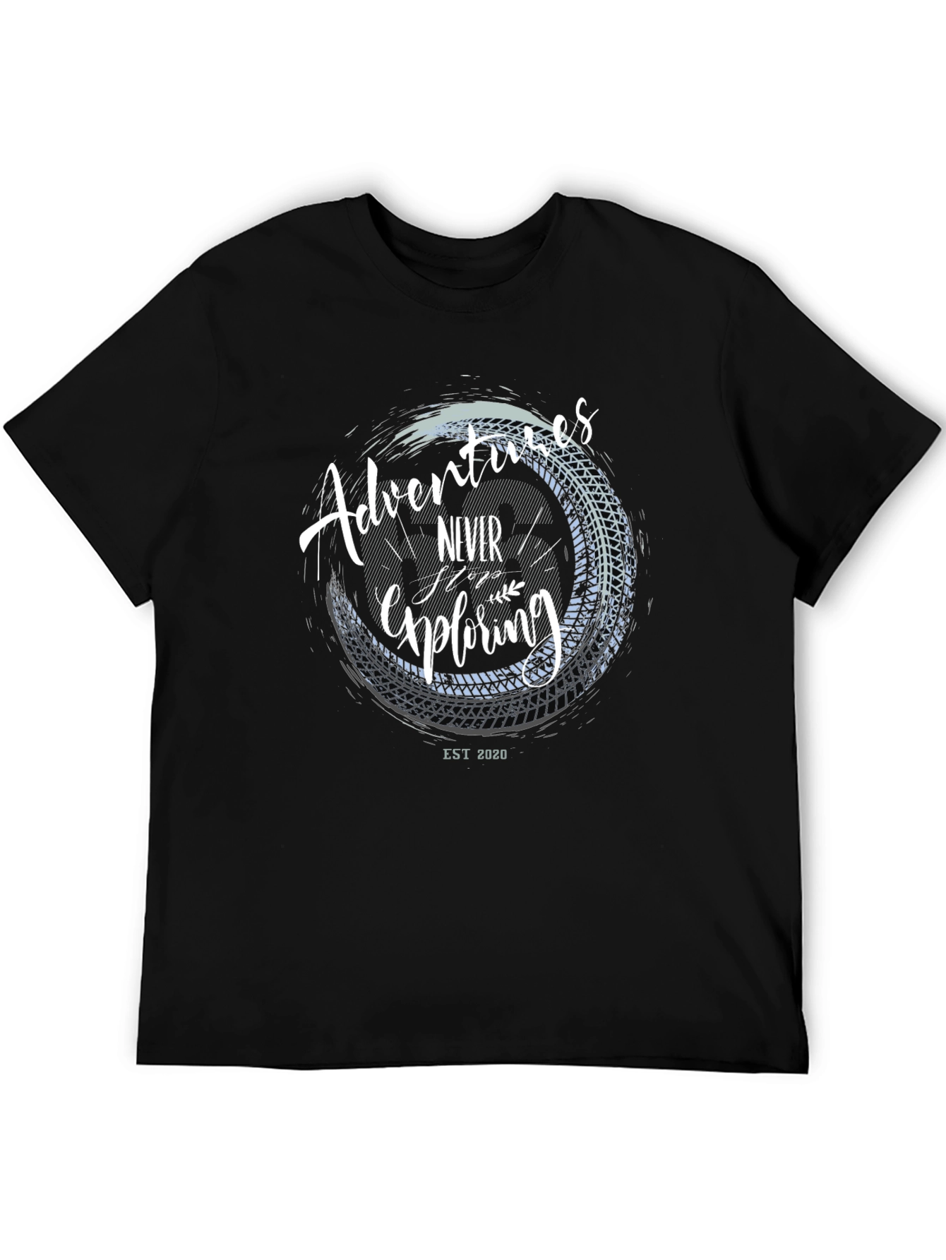 Adventure Awaits Black Graphic Tee