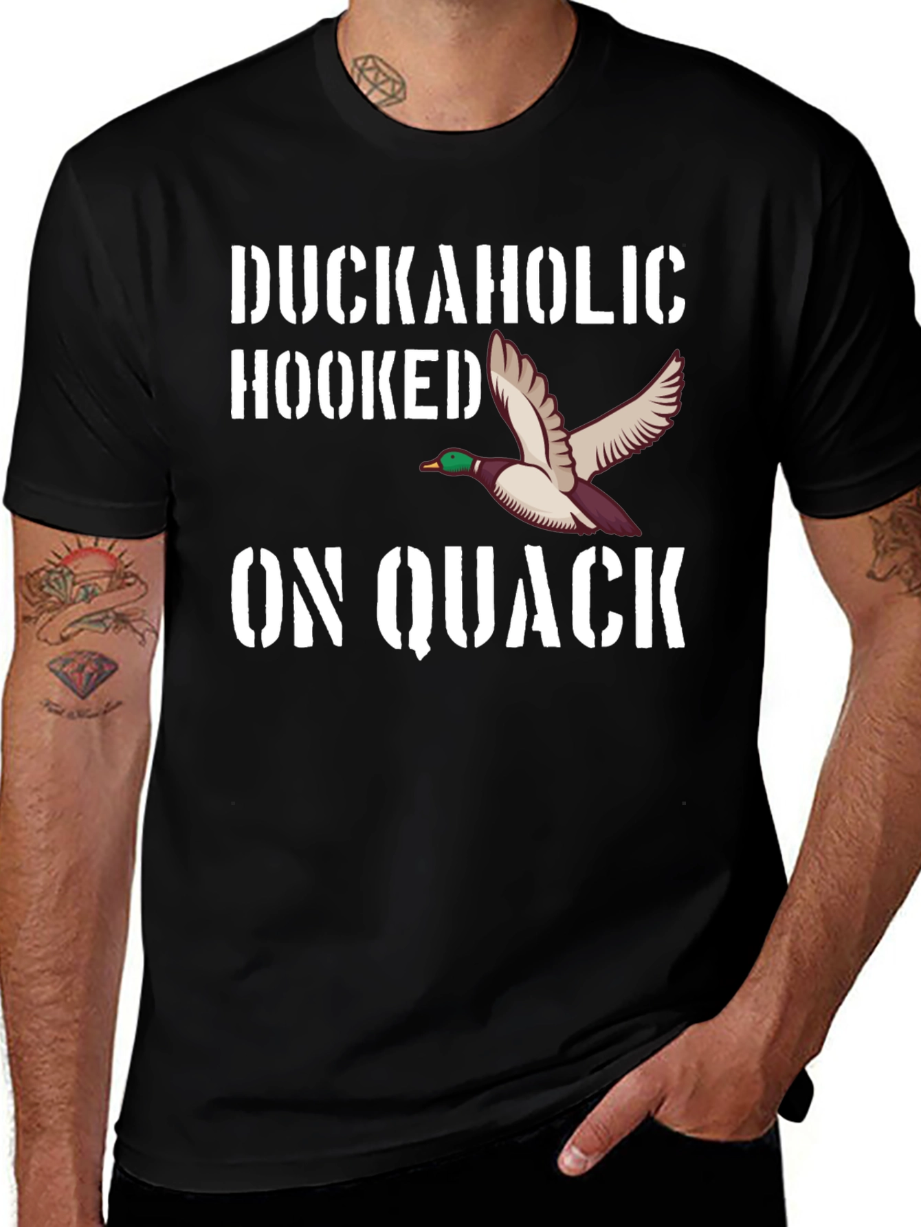 Duckaholic Hooked on Quack Graphic T-Shirt