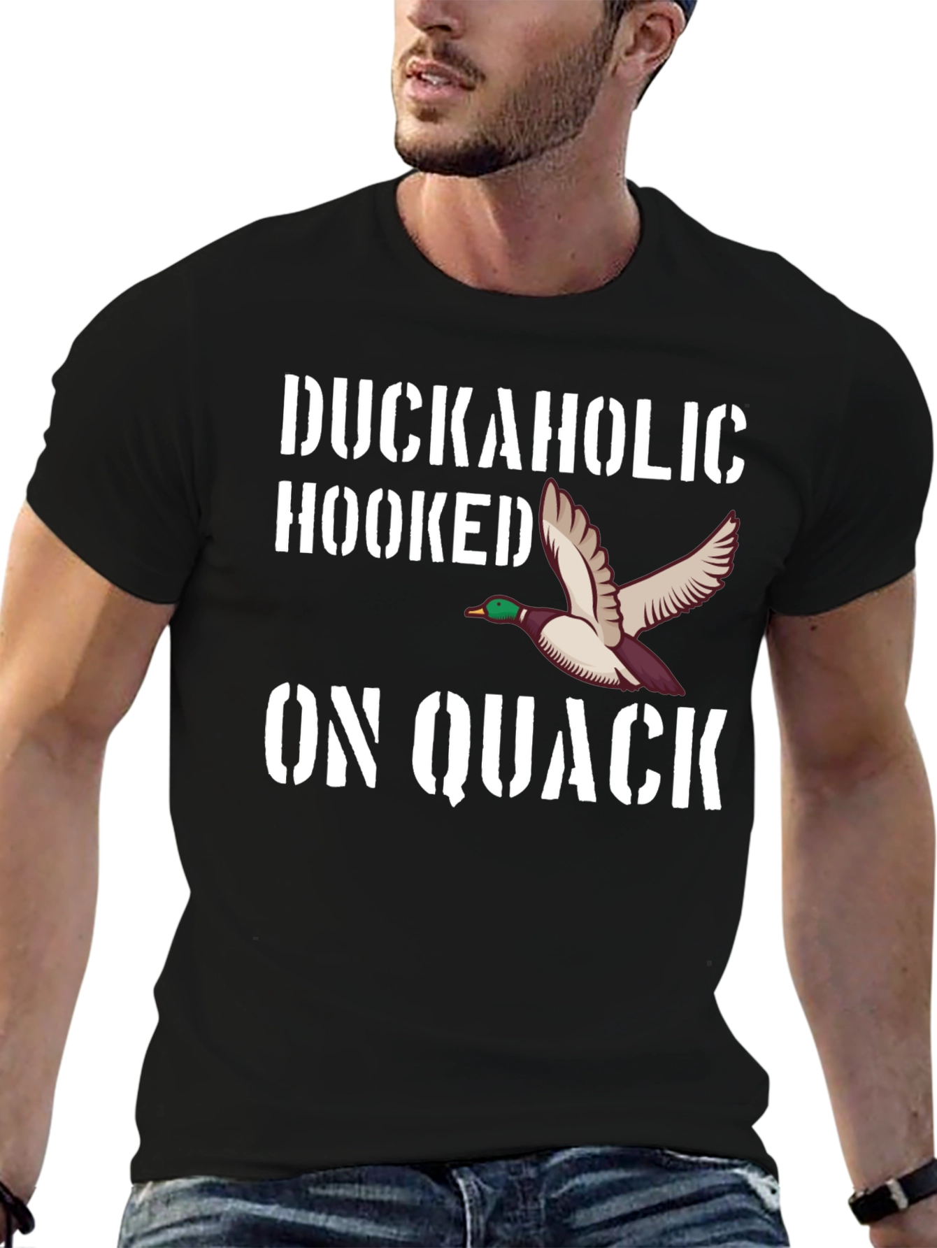 Duckaholic Hooked on Quack Graphic T-Shirt