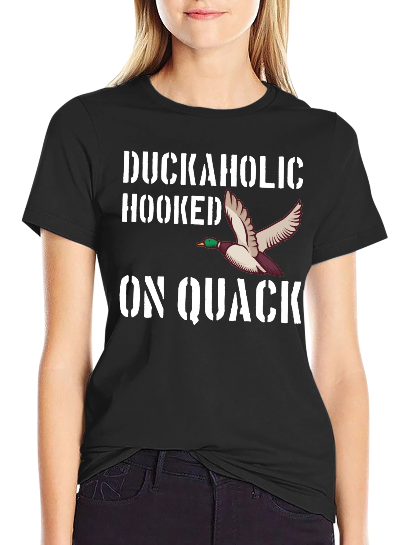 Duckaholic Hooked on Quack Graphic T-Shirt