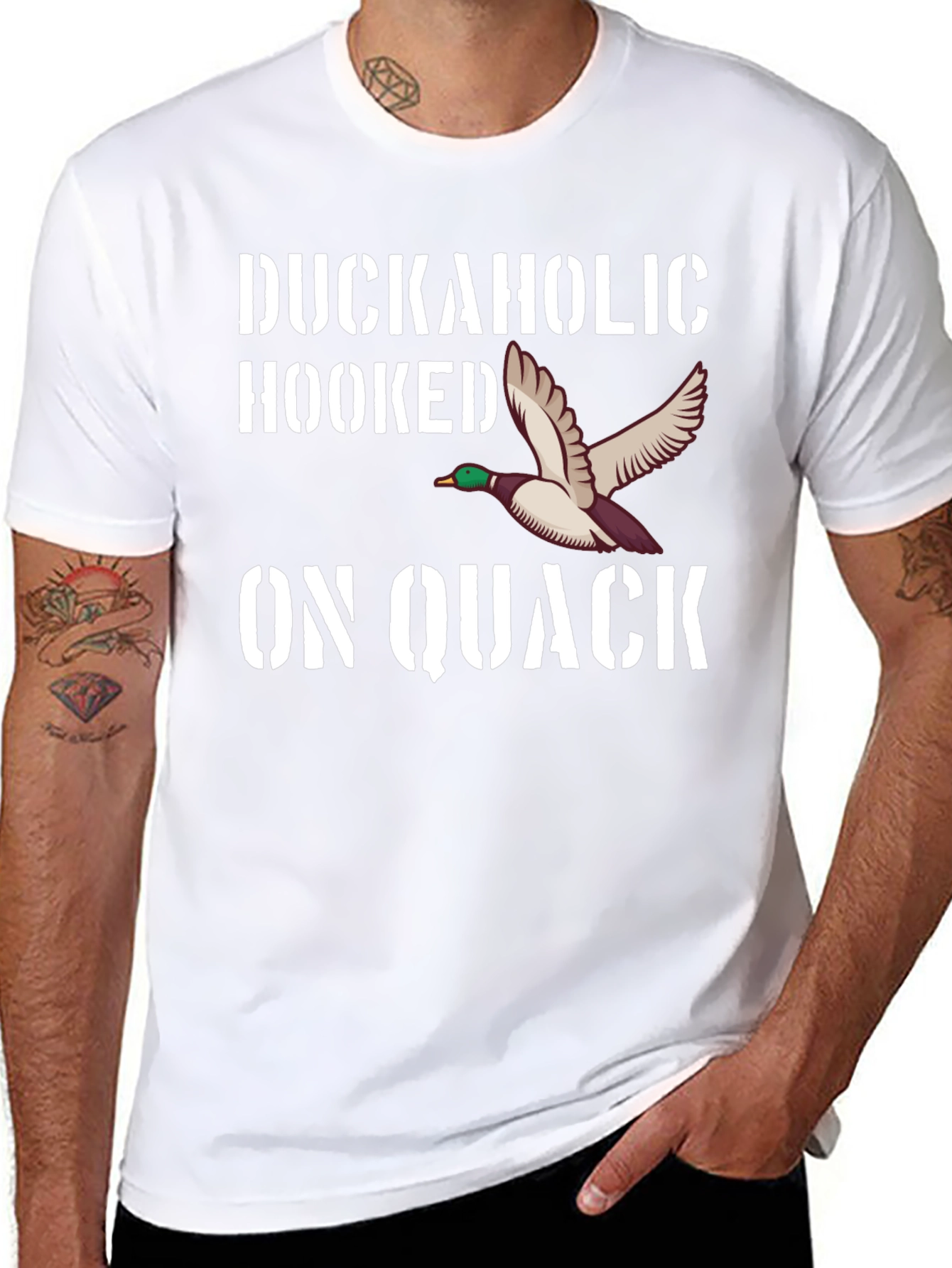 Duckaholic Hooked on Quack Graphic T-Shirt