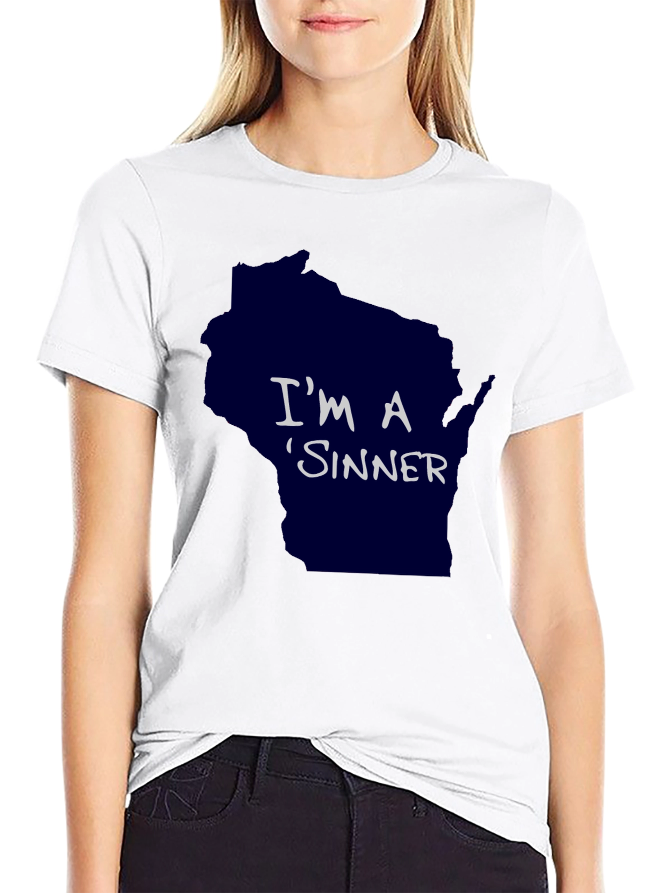 Im A Sinner Wisconsin Graphic T-Shirt
