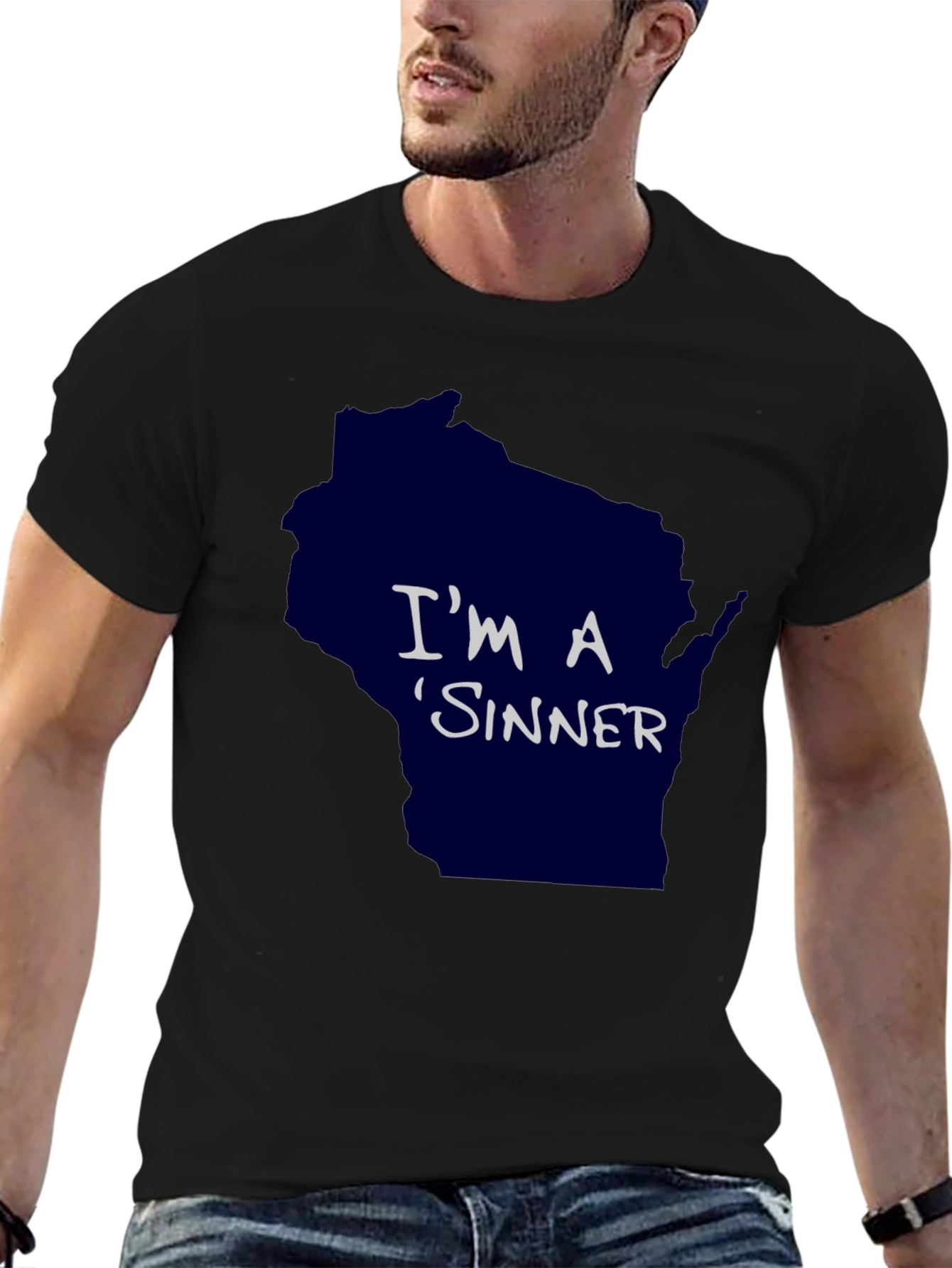 Im A Sinner Wisconsin Graphic T-Shirt