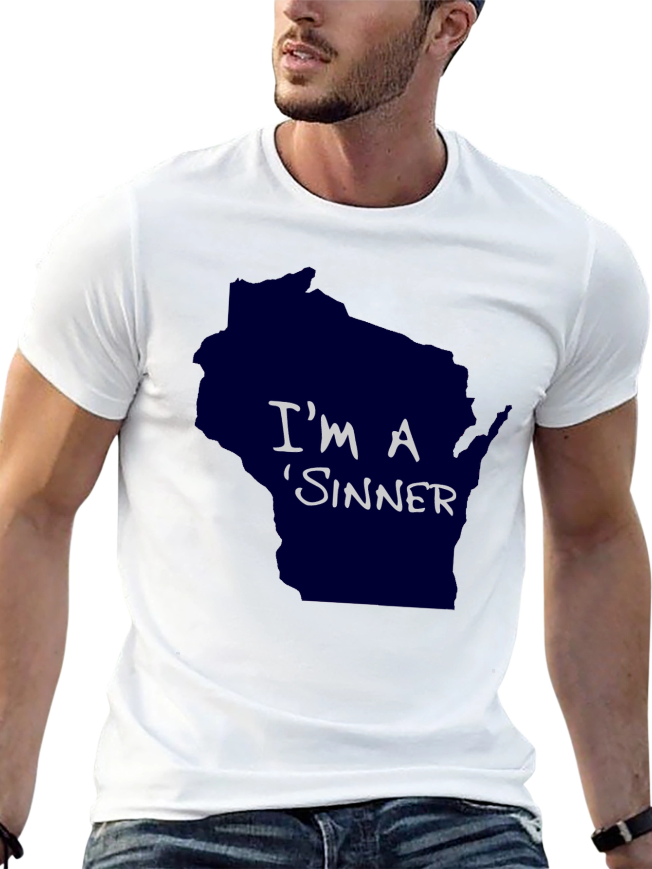 Im A Sinner Wisconsin Graphic T-Shirt
