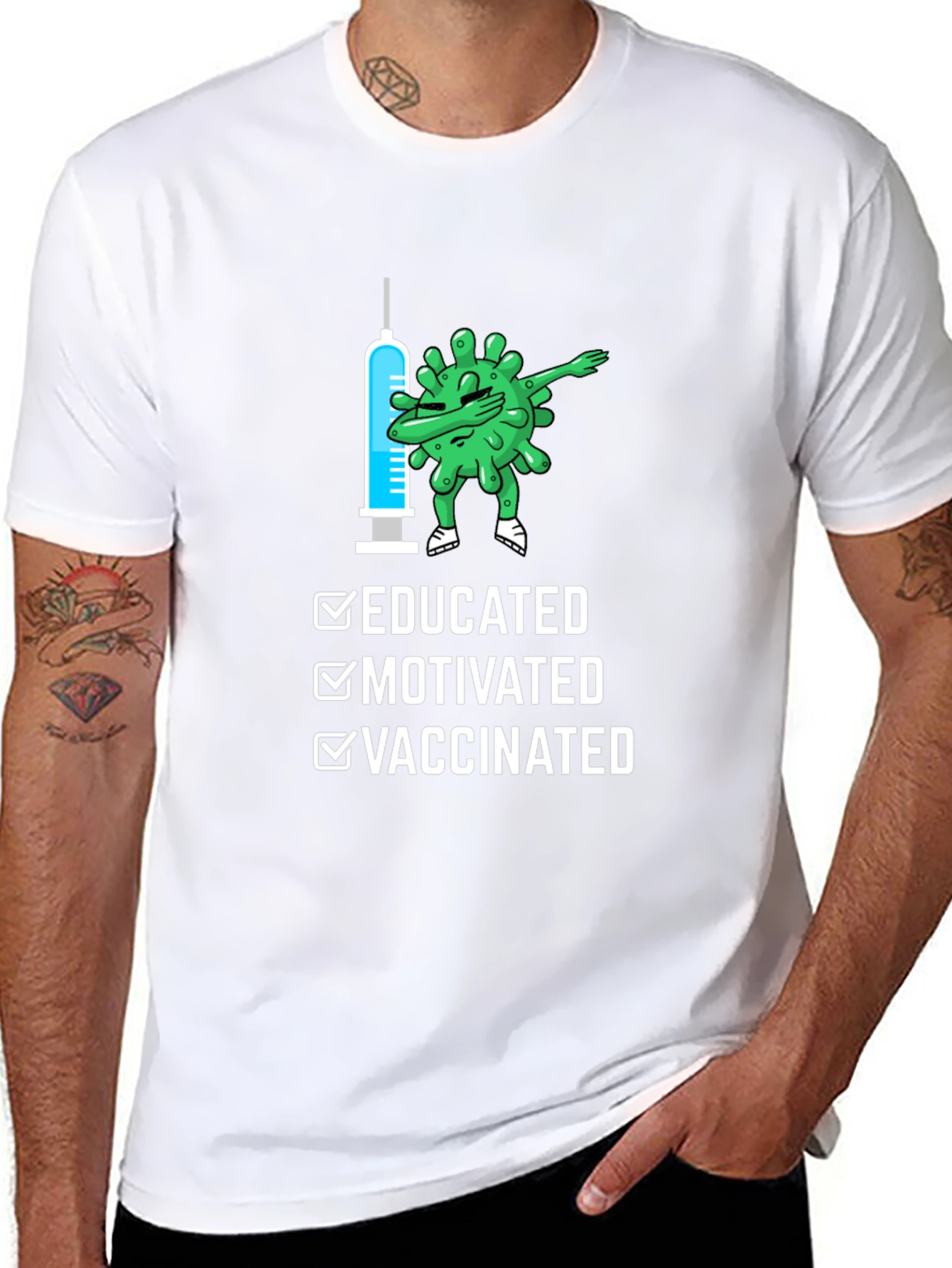 Educated Motivated Vaccinated T-Shirt