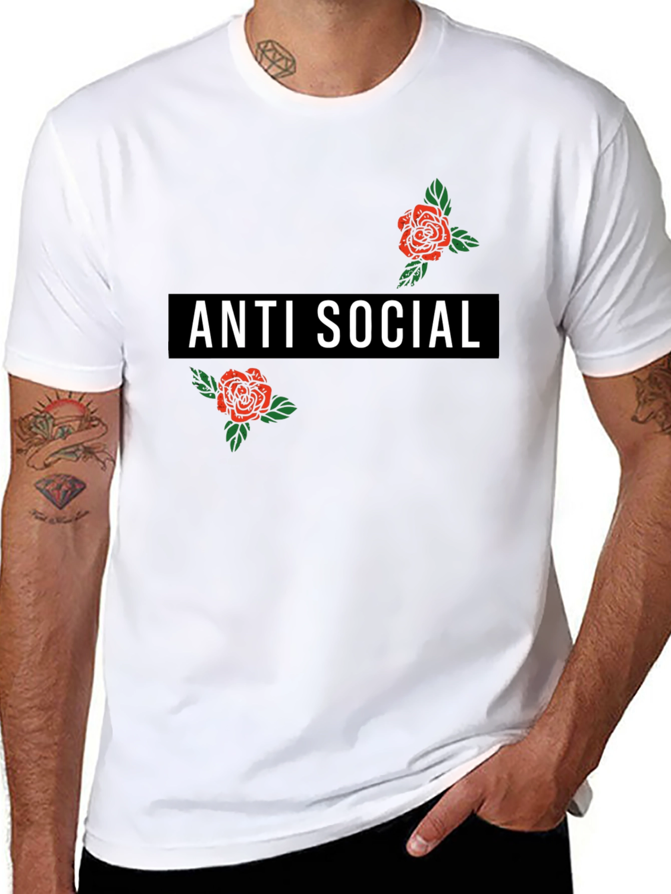 Anti Social Rose Graphic T-Shirt
