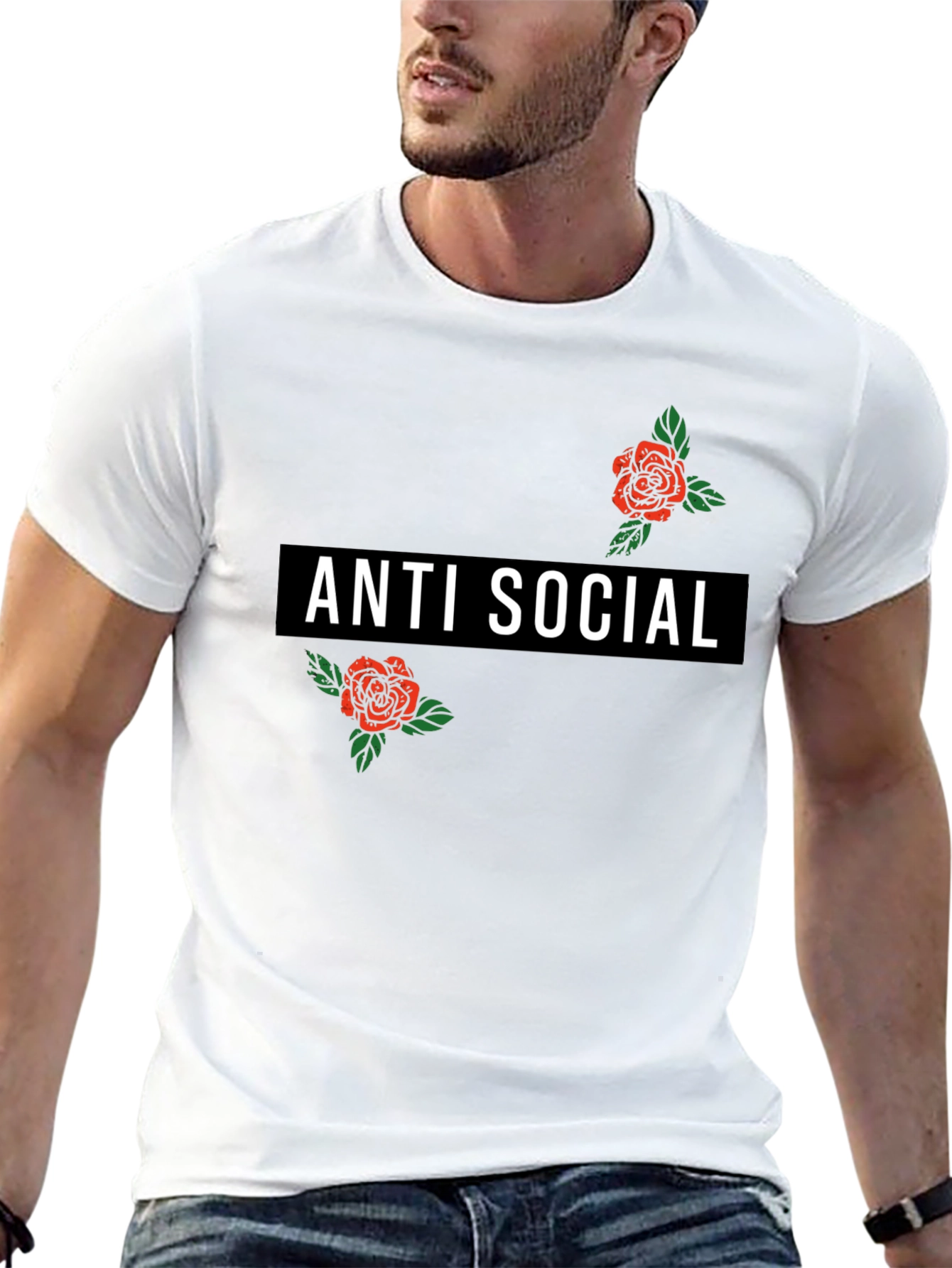 Anti Social Rose Graphic T-Shirt