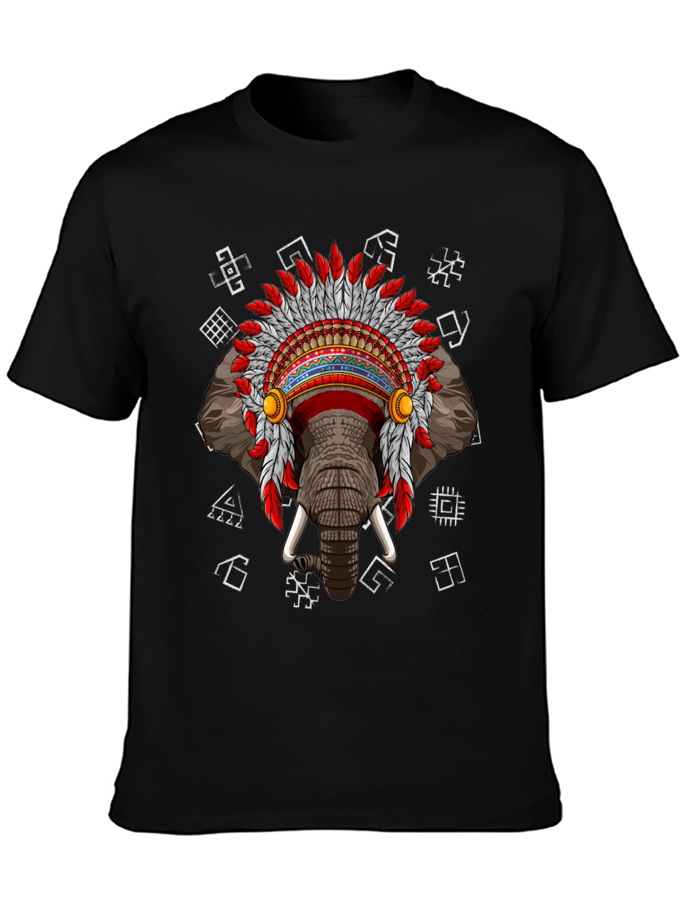 Elephant Indian Headdress T-Shirt