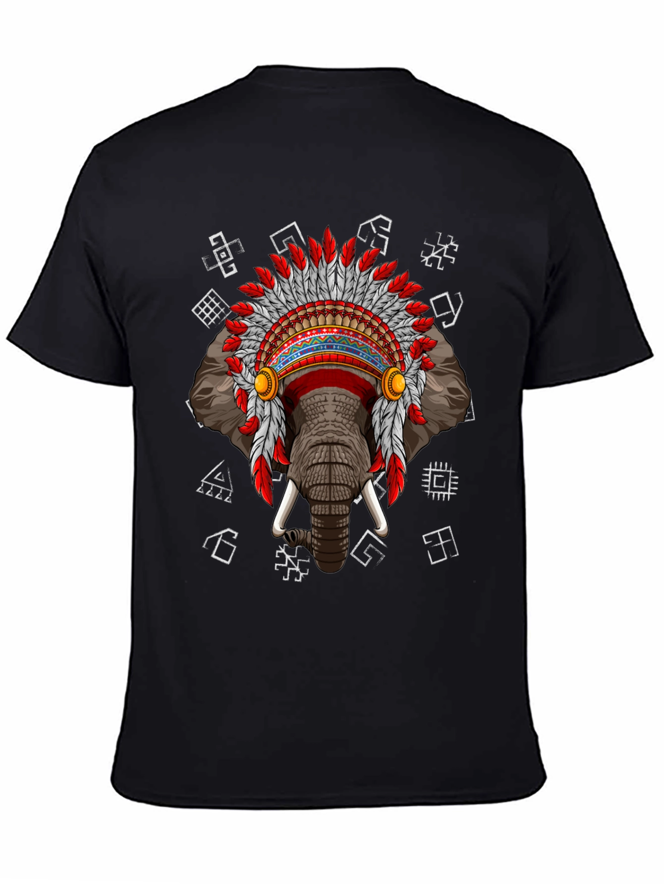 Elephant Indian Headdress T-Shirt
