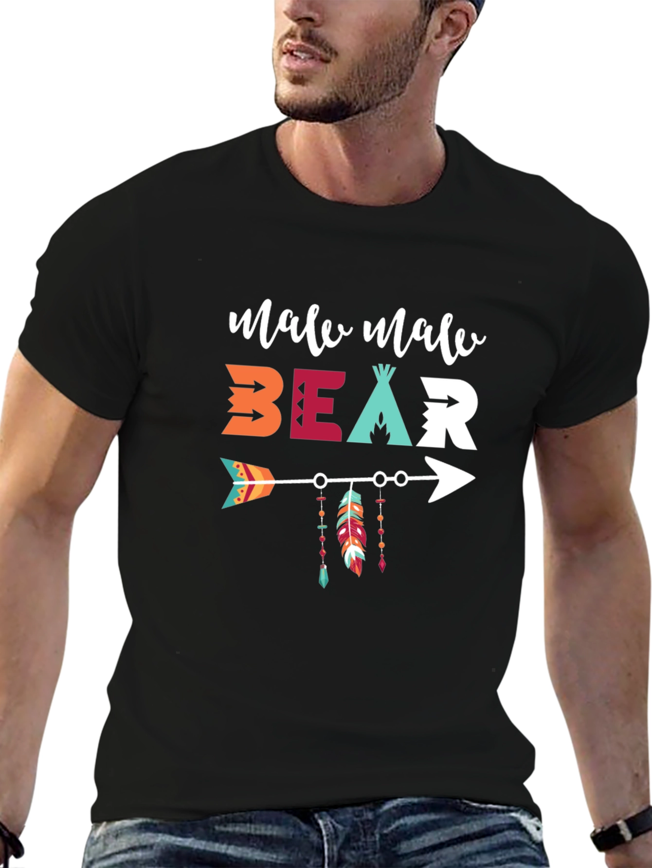 Male Male Bear Arrow T-Shirt