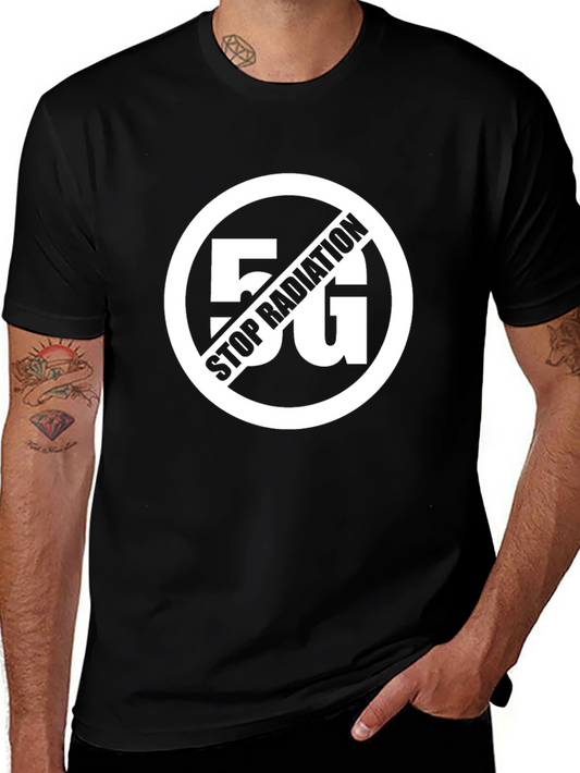 Stop 5G Radiation T-Shirt - Black Anti-Radiation Tee
