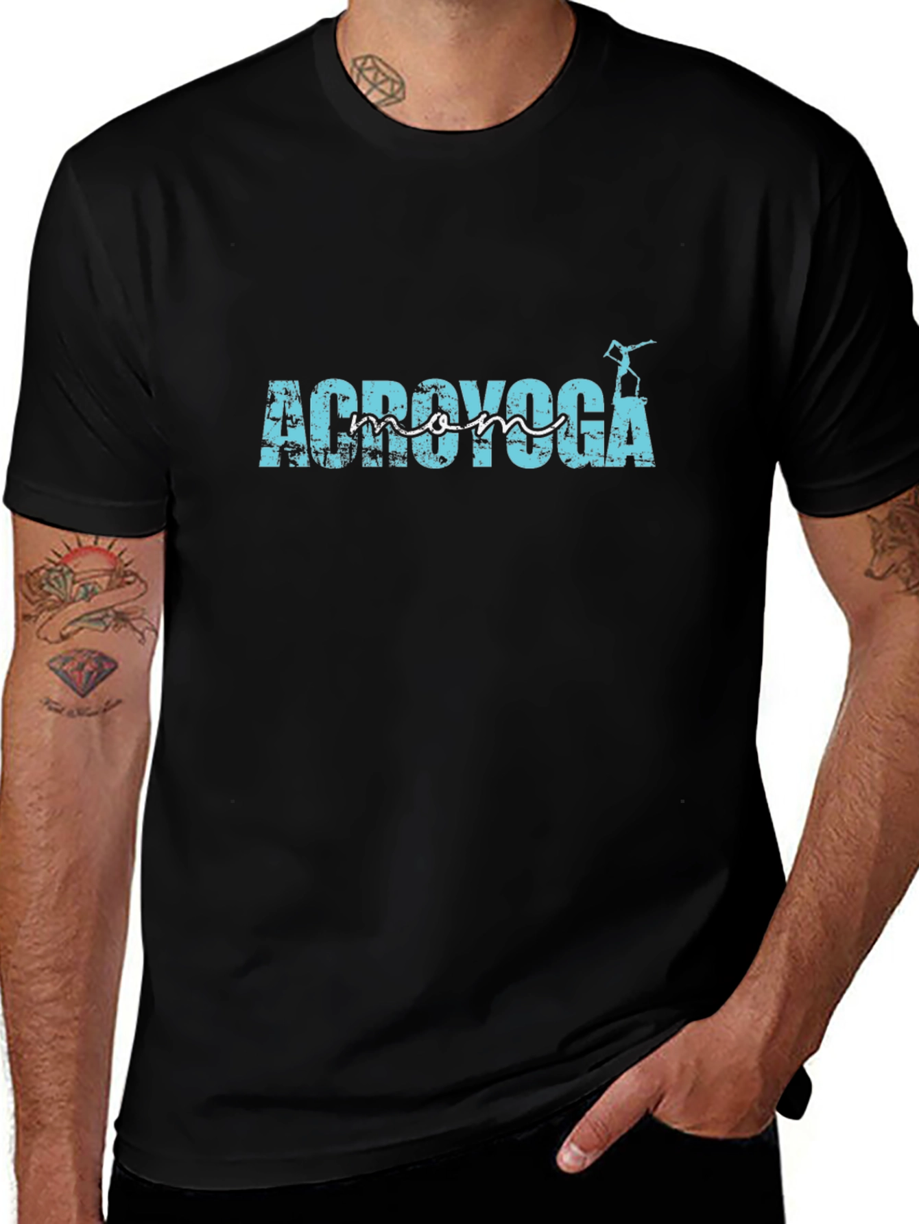 AcroYoga Mom Graphic T-Shirt - Black