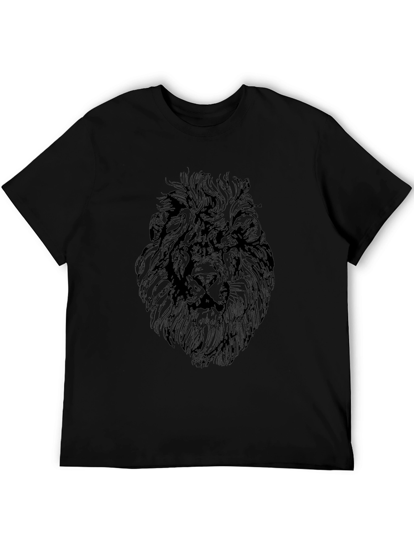 Lion Graphic Black T-Shirt