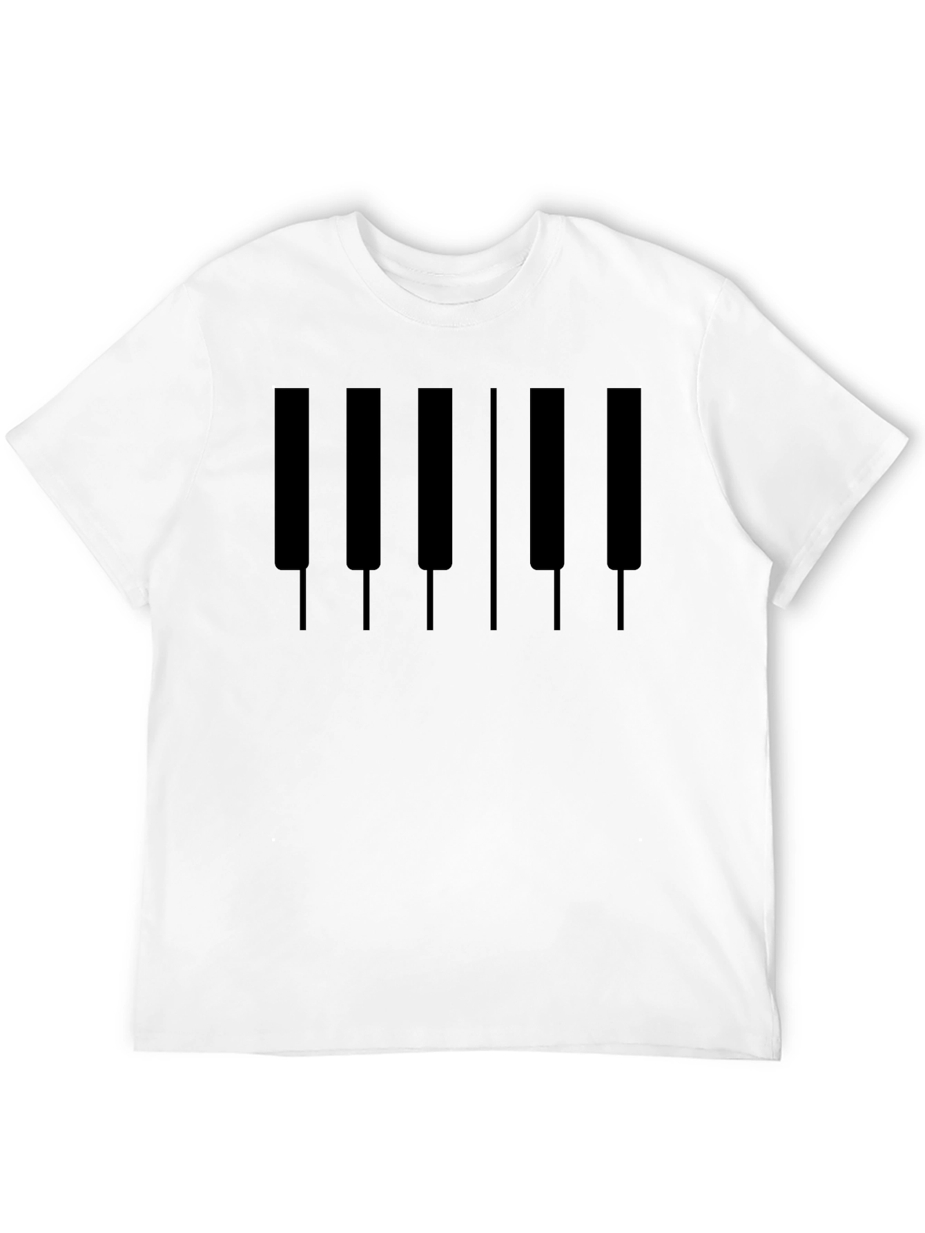 Piano Keys Graphic Tee - Music Lovers Black T-Shirt