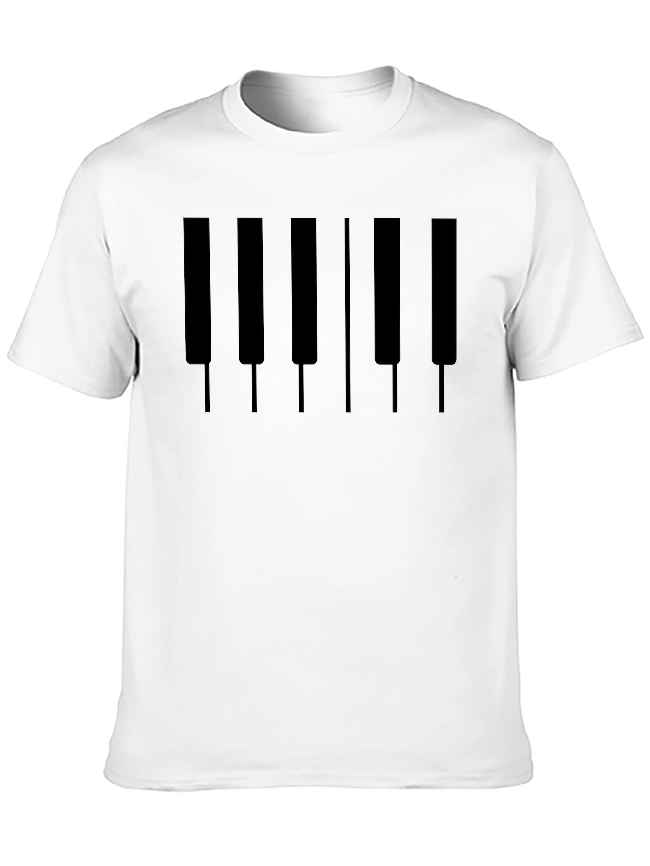 Piano Keys Graphic Tee - Music Lovers Black T-Shirt