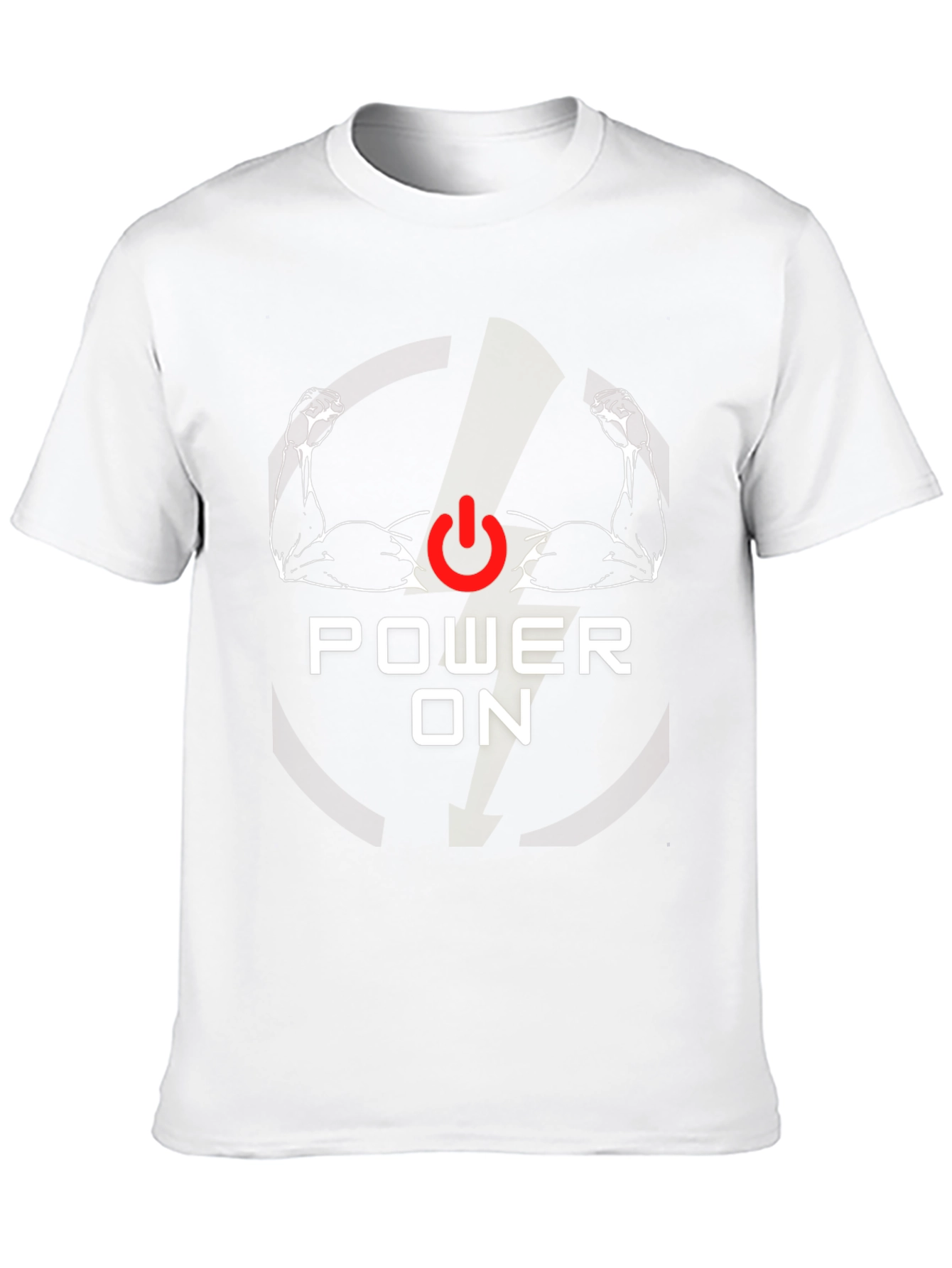 Power On Graphic Tee - Gym Motivation Shirt