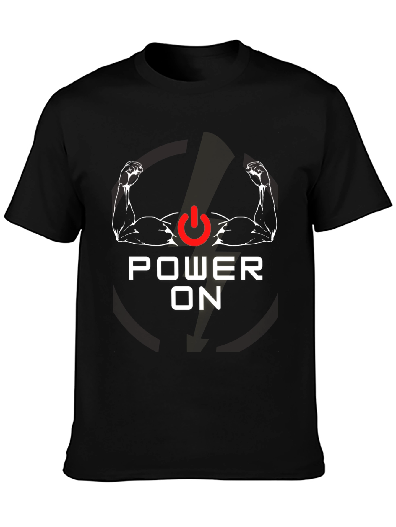 Power On Graphic Tee - Gym Motivation Shirt