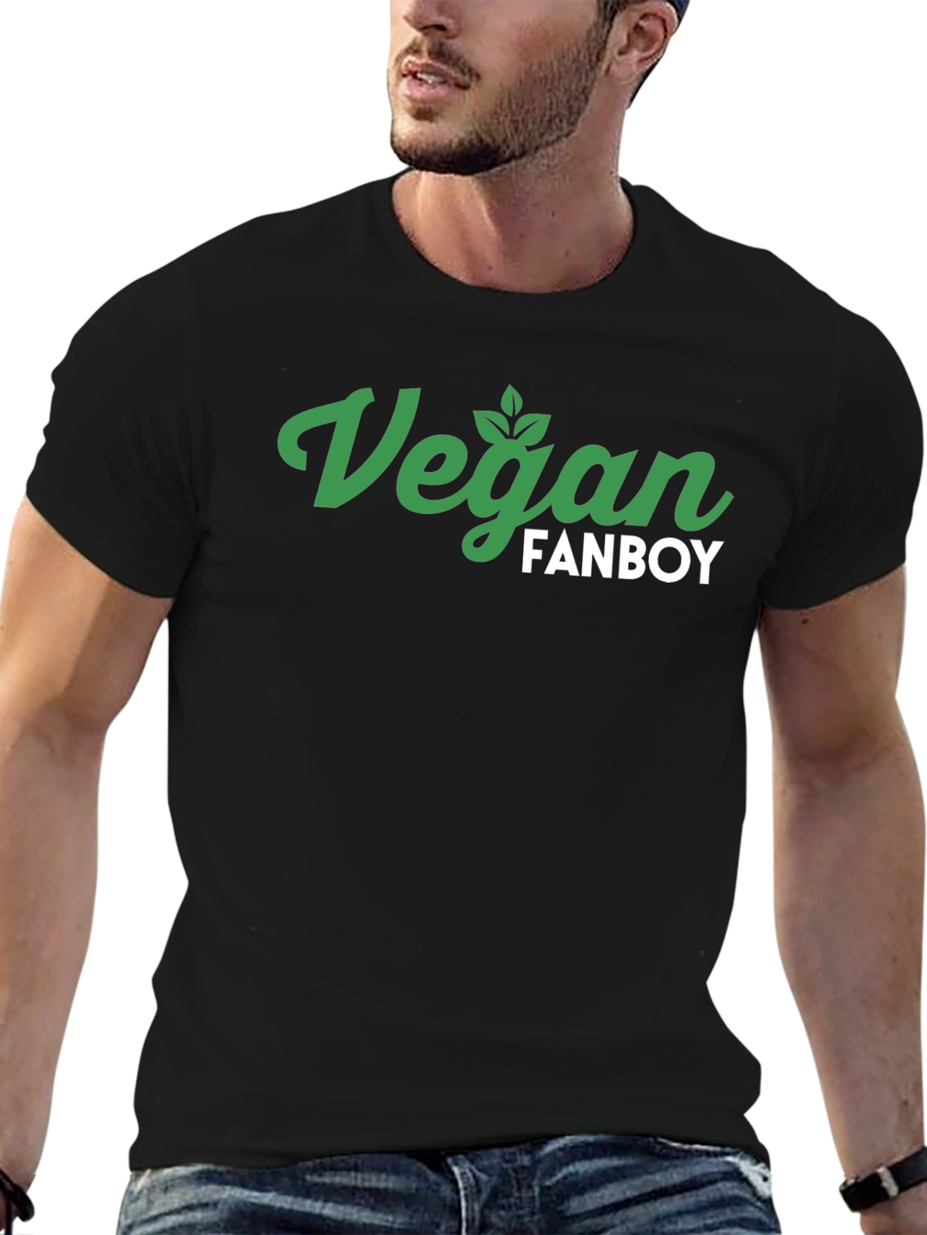 Vegan Fanboy Graphic T-Shirt - Black