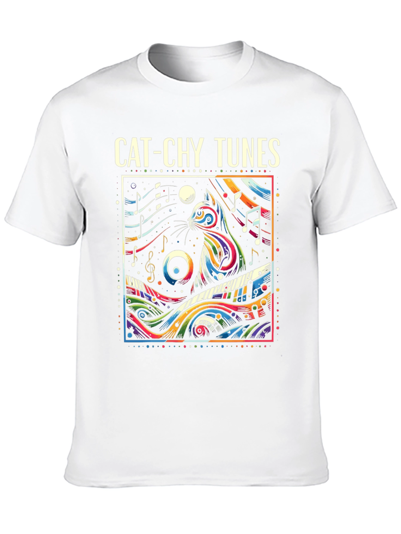 Cat-chy Tunes Graphic T-Shirt