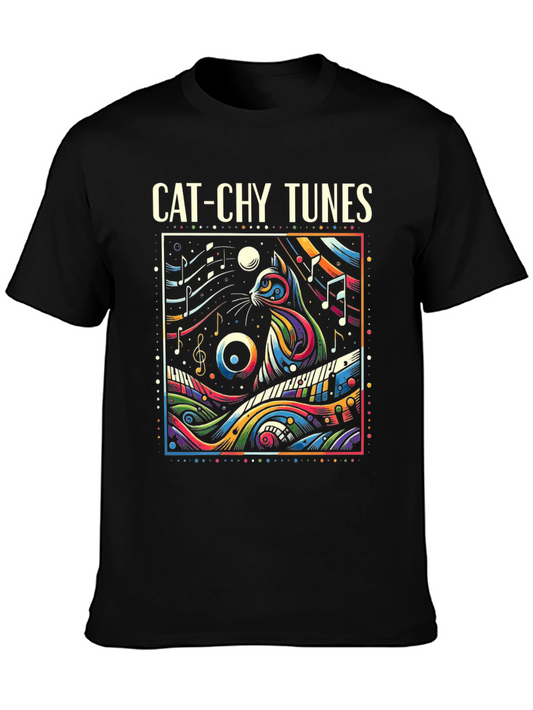 Cat-chy Tunes Graphic T-Shirt