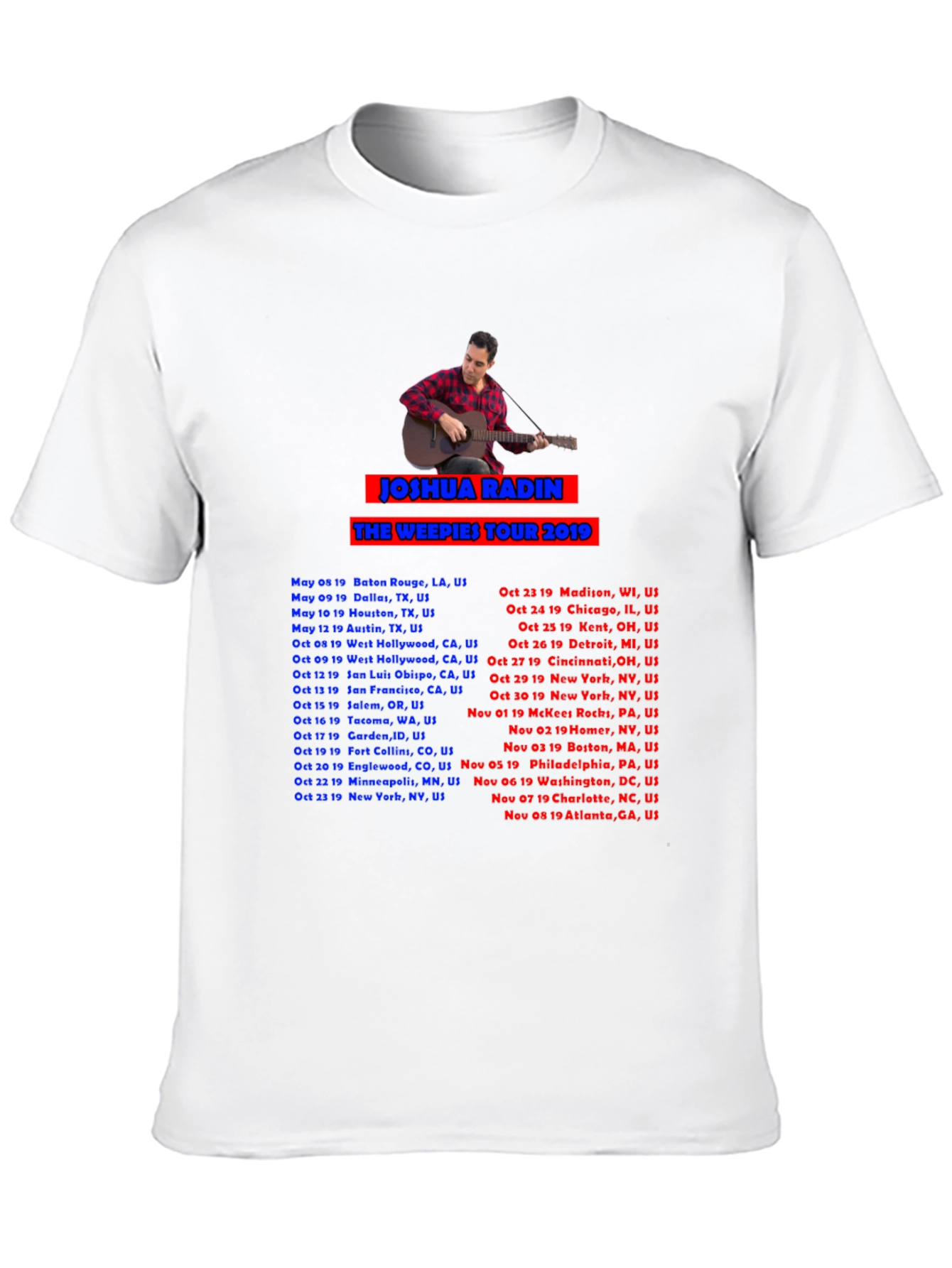 Joshua Radin 2019 Tour T-Shirt