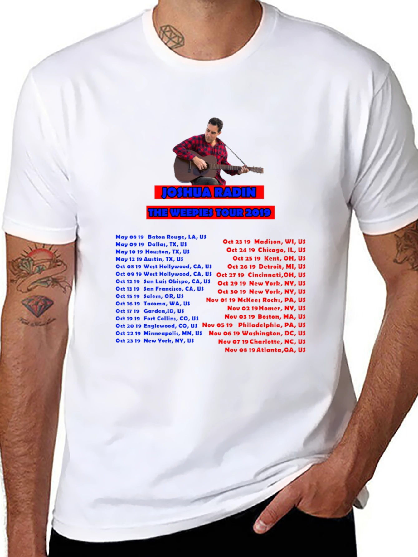Joshua Radin 2019 Tour T-Shirt