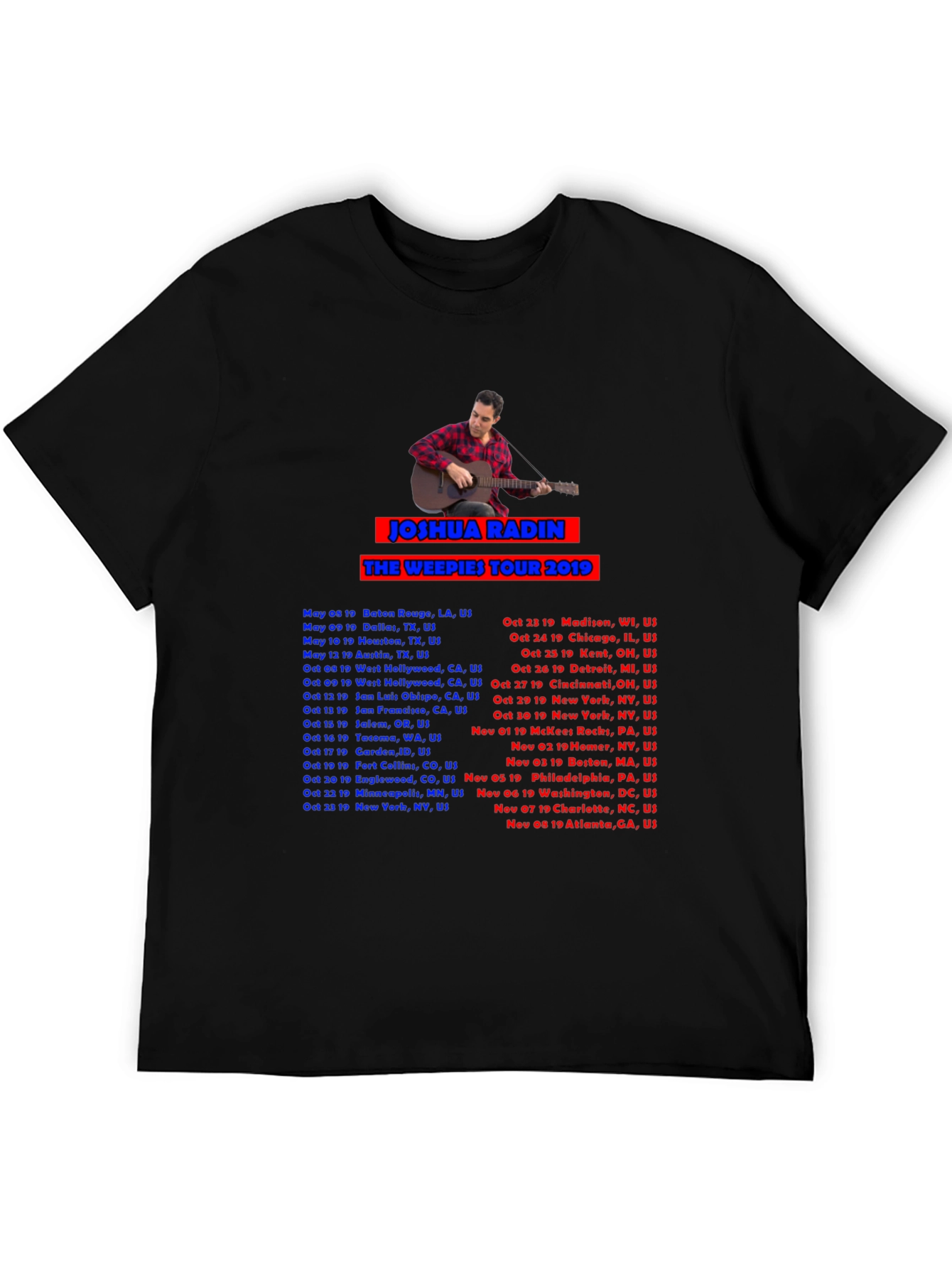 Joshua Radin 2019 Tour T-Shirt