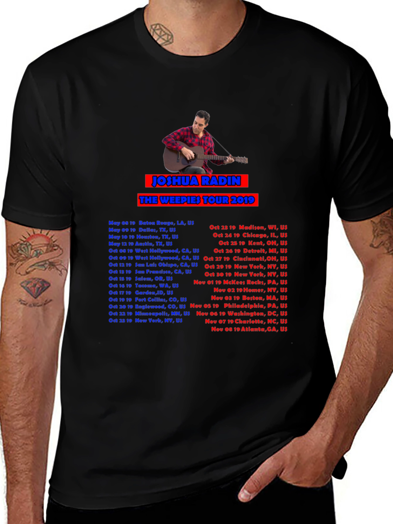 Joshua Radin 2019 Tour T-Shirt