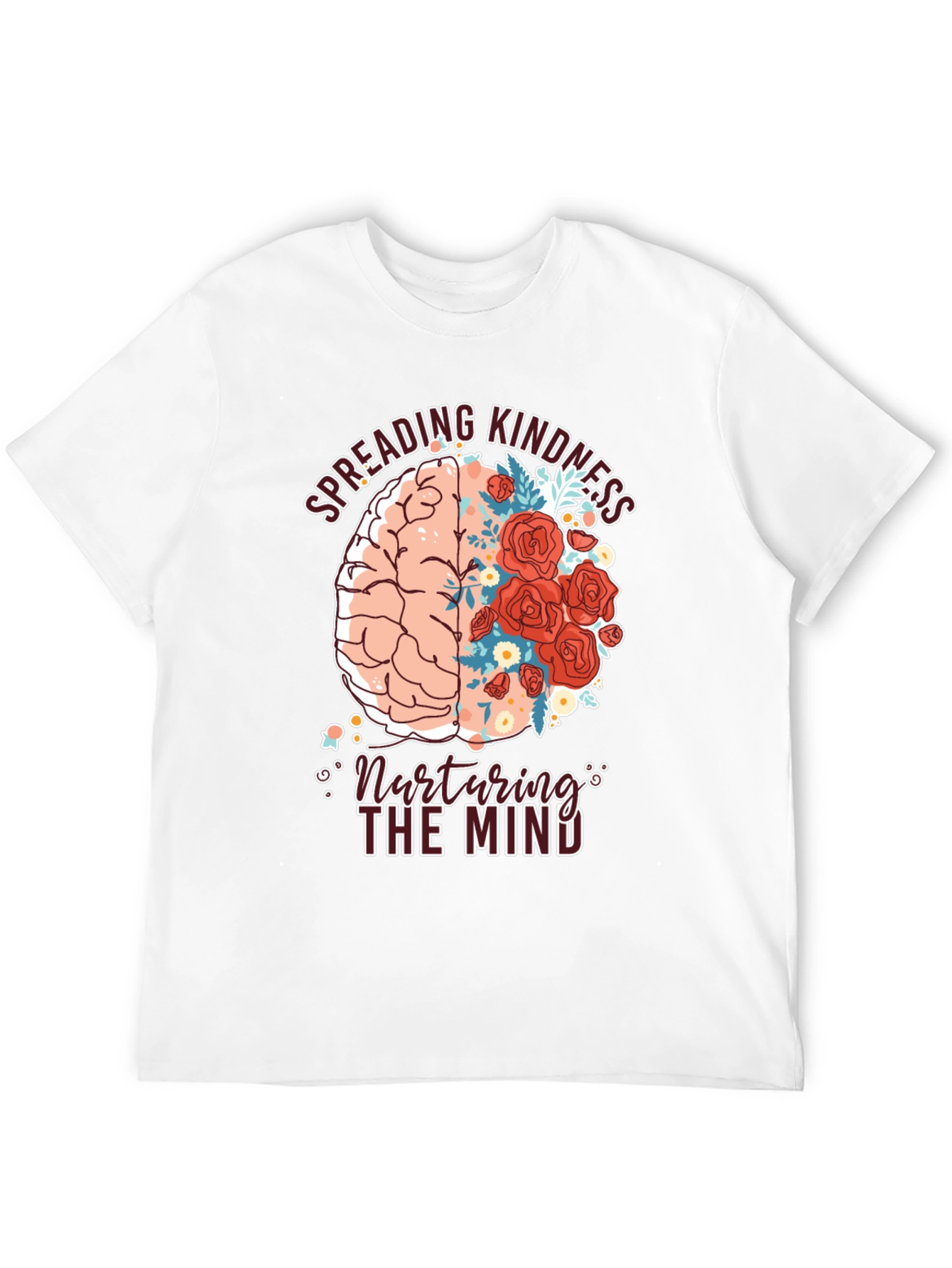 Kindness Brain Graphic Tee - Nurture the Mind T-Shirt