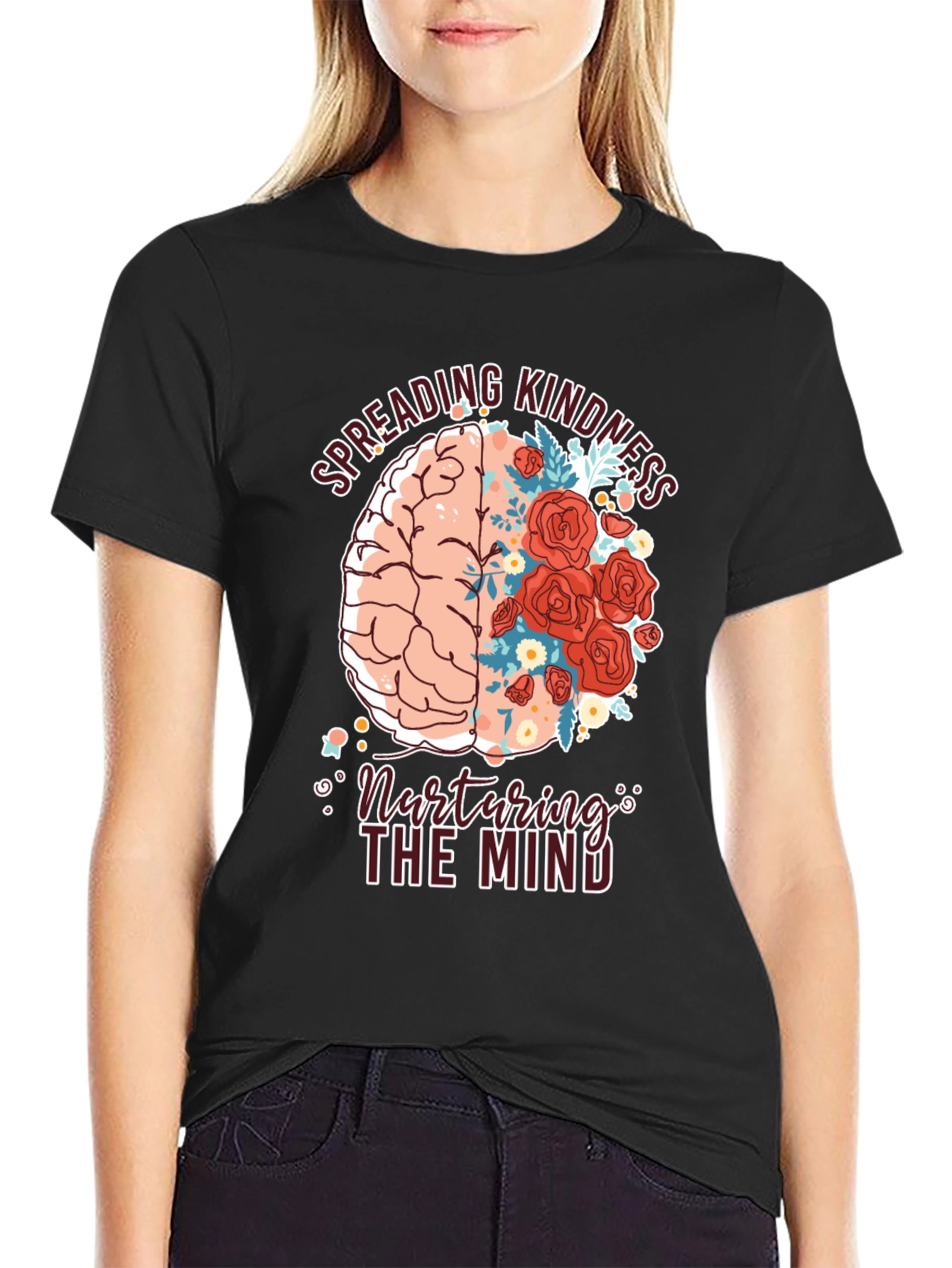 Kindness Brain Graphic Tee - Nurture the Mind T-Shirt