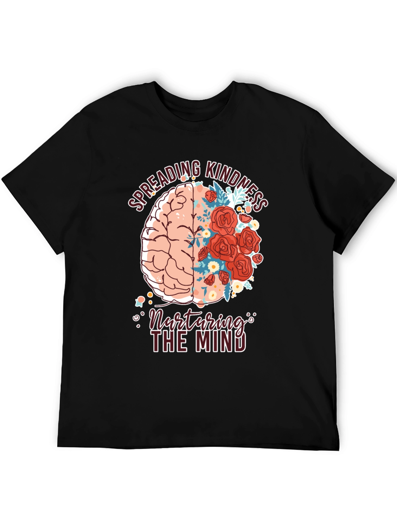 Kindness Brain Graphic Tee - Nurture the Mind T-Shirt