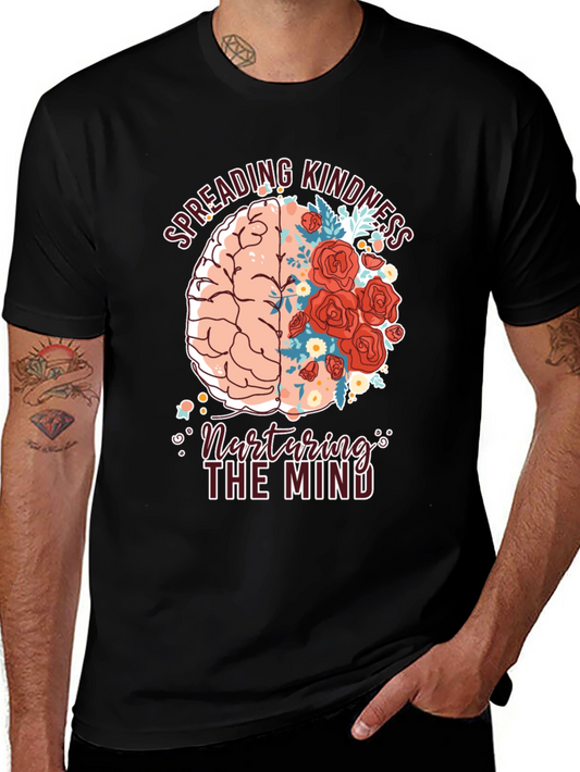 Kindness Brain Graphic Tee - Nurture the Mind T-Shirt