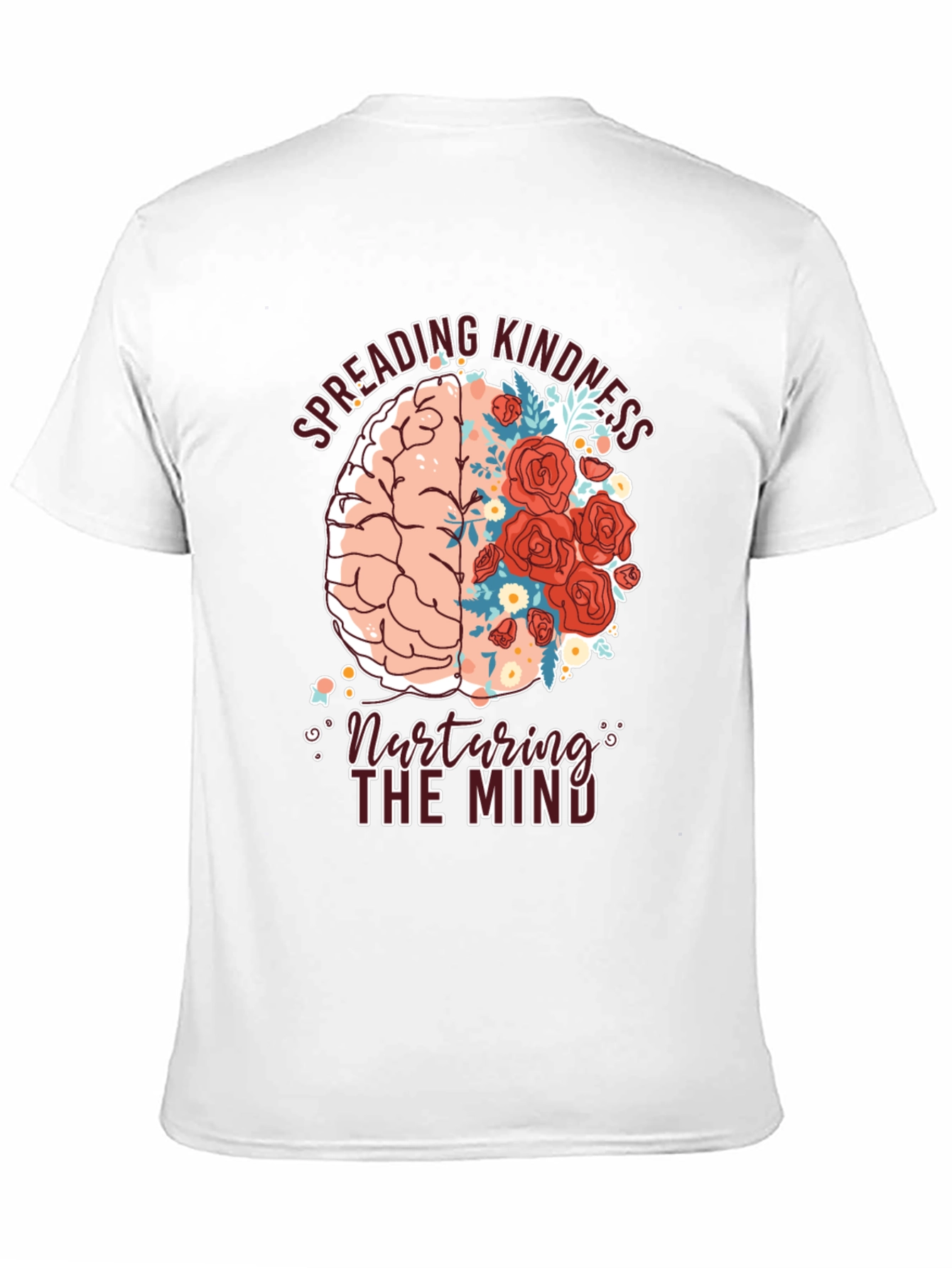 Kindness Brain Graphic Tee - Nurture the Mind T-Shirt