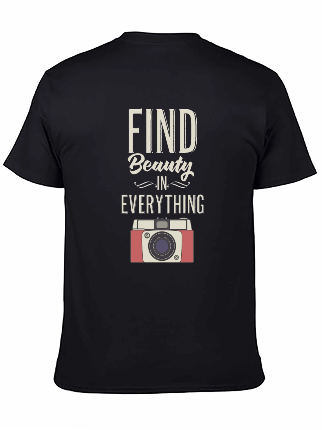 Find Beauty T-Shirt Camera Graphic Tee Positive Message Shirt