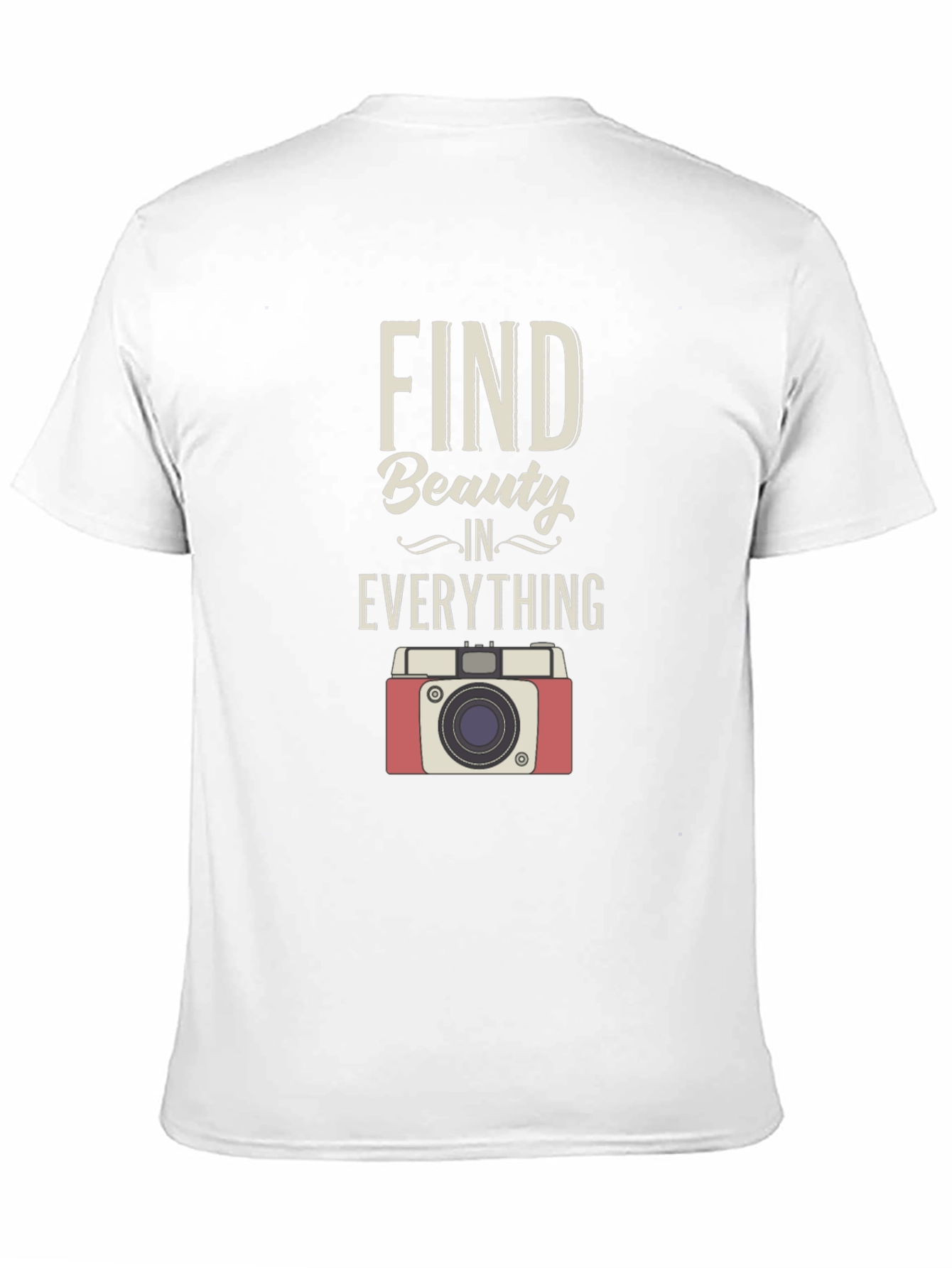 Find Beauty T-Shirt Camera Graphic Tee Positive Message Shirt