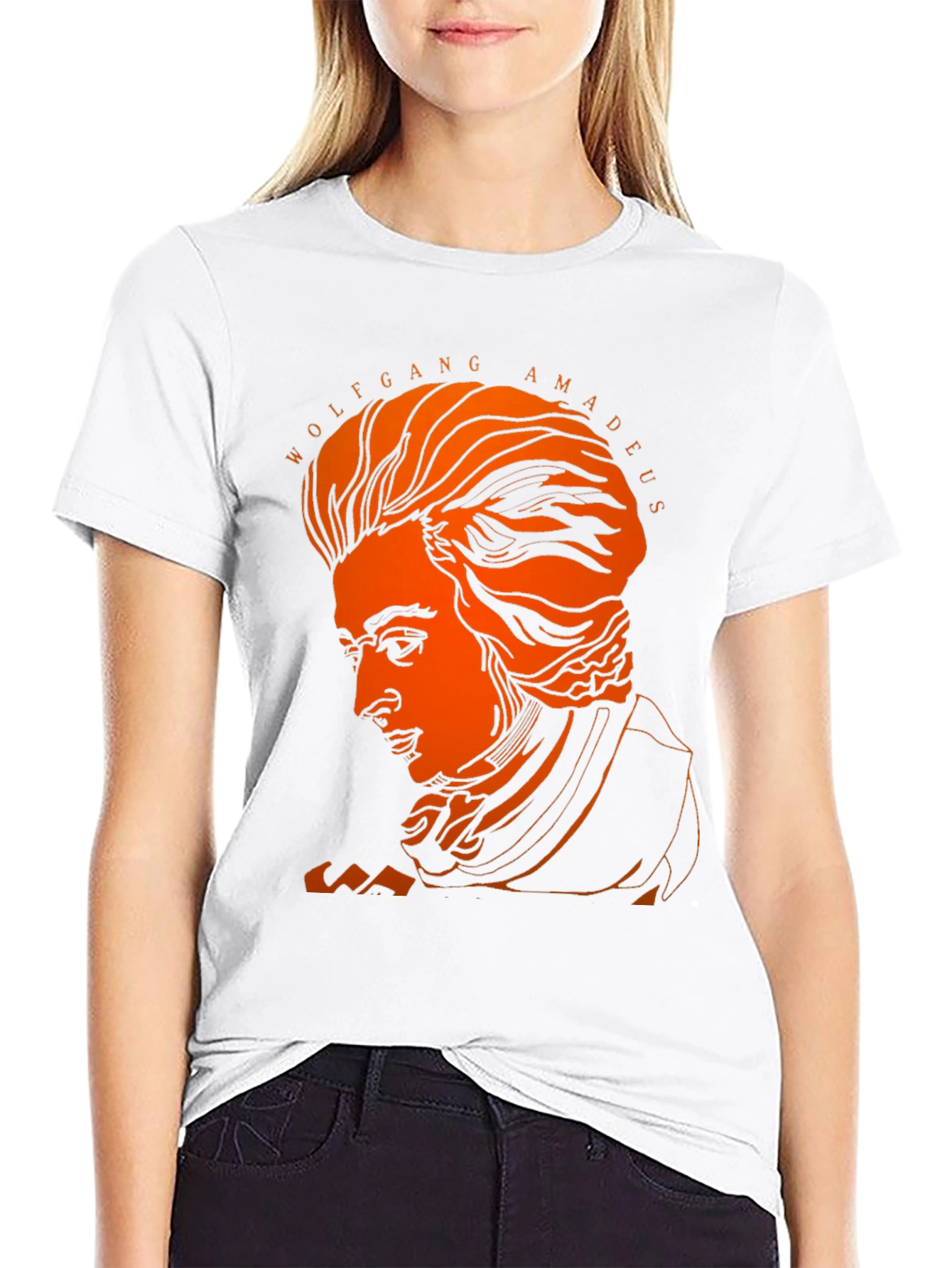 Wolfgang Amadeus Portrait Graphic T-Shirt