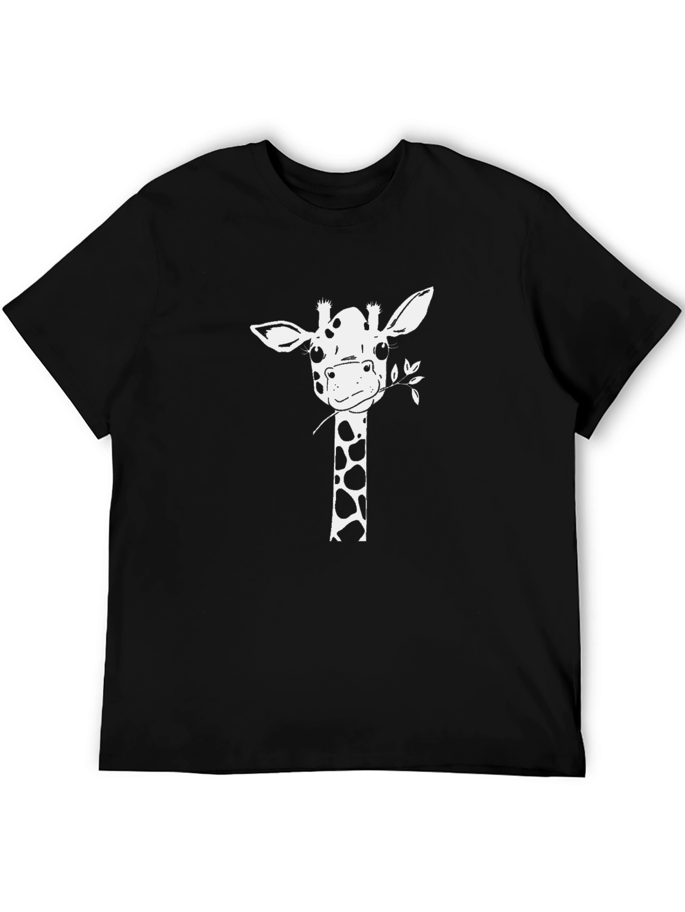 Giraffe Graphic Tee - Black Casual T-Shirt