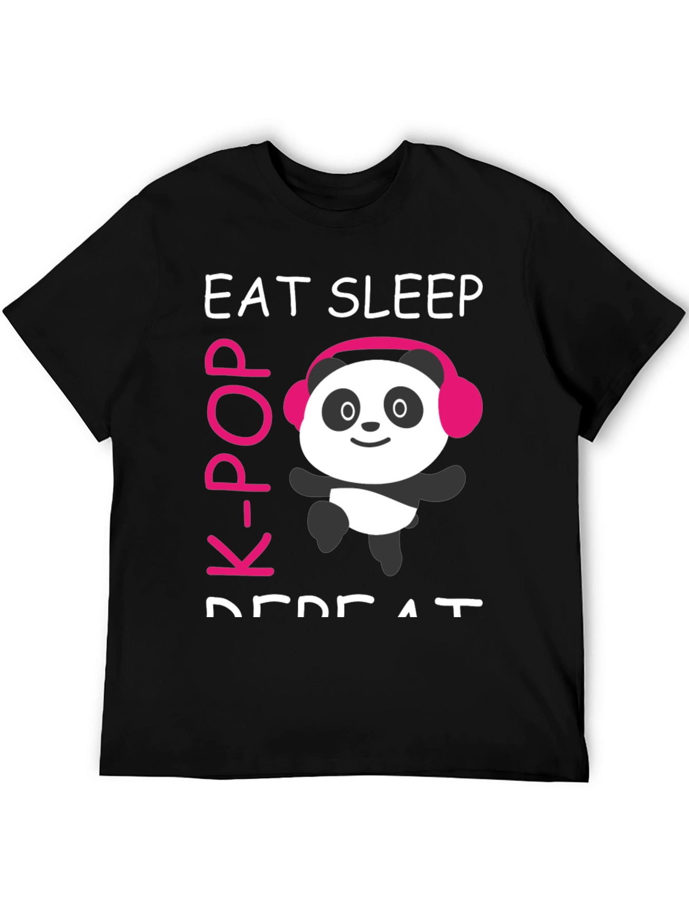 Eat Sleep K-Pop Repeat Panda T-Shirt