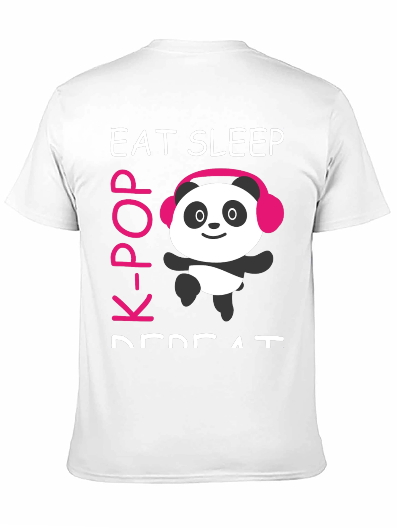 Eat Sleep K-Pop Repeat Panda T-Shirt