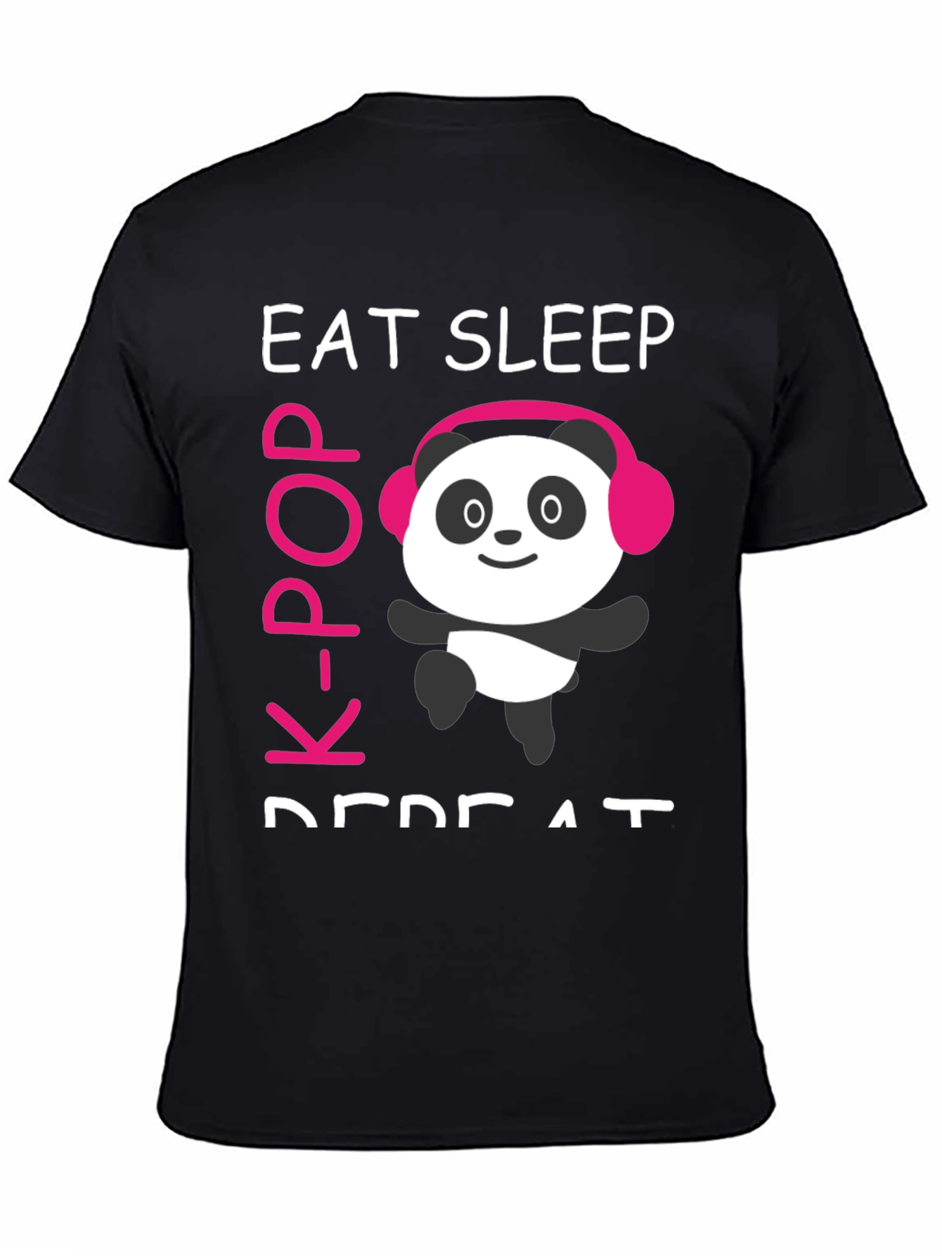 Eat Sleep K-Pop Repeat Panda T-Shirt