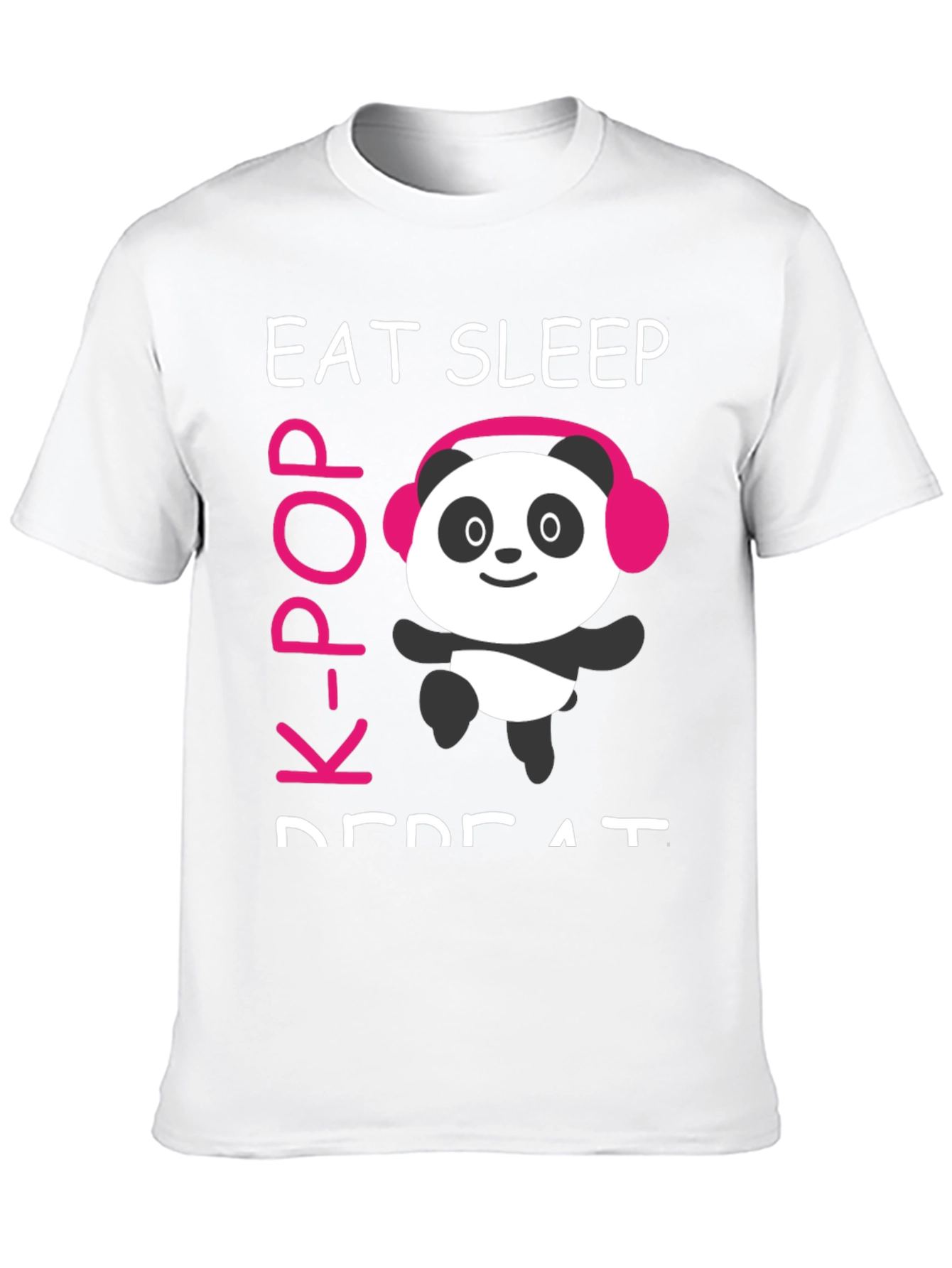 Eat Sleep K-Pop Repeat Panda T-Shirt