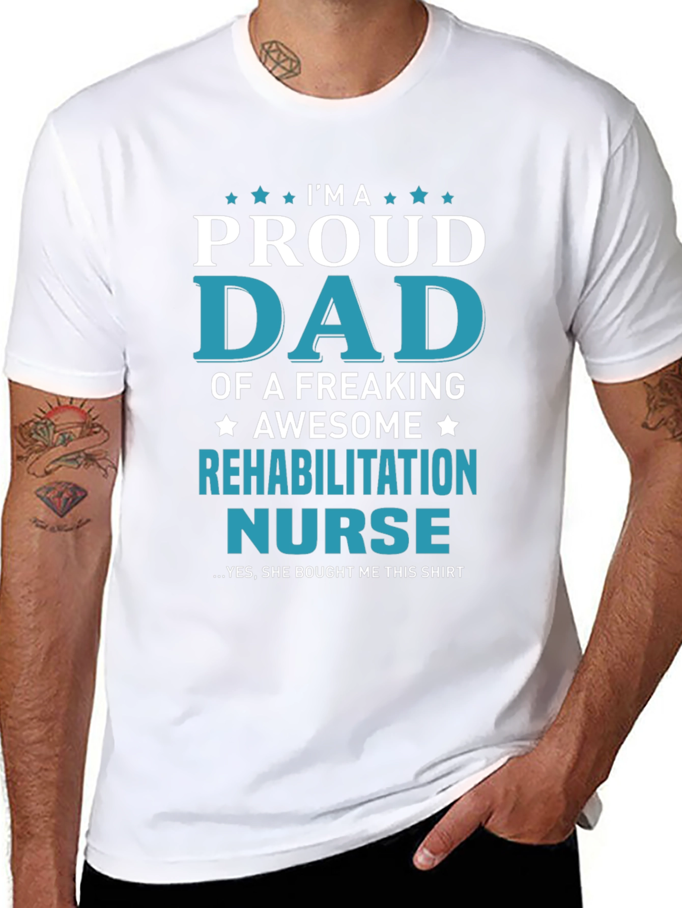 Proud Dad of Rehab Nurse T-Shirt - Awesome Gift