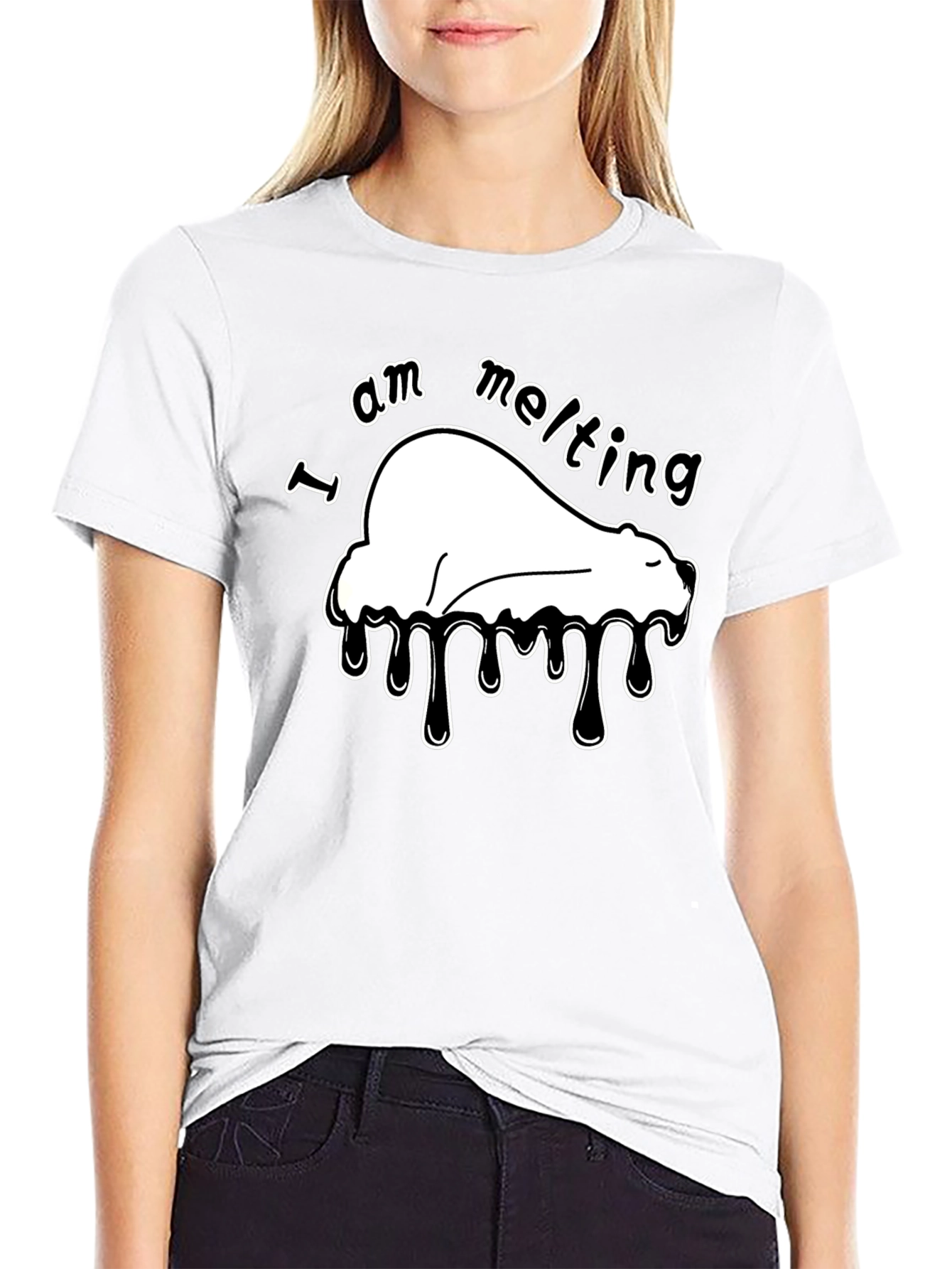 I Am Melting Polar Bear Graphic T-Shirt