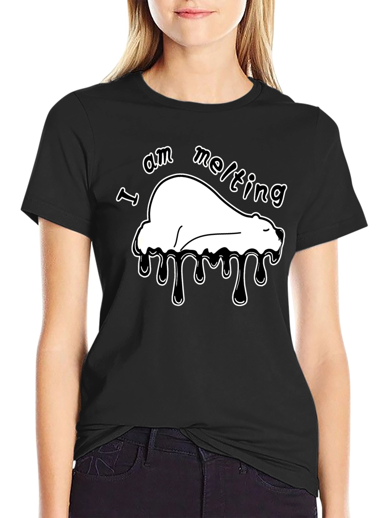 I Am Melting Polar Bear Graphic T-Shirt