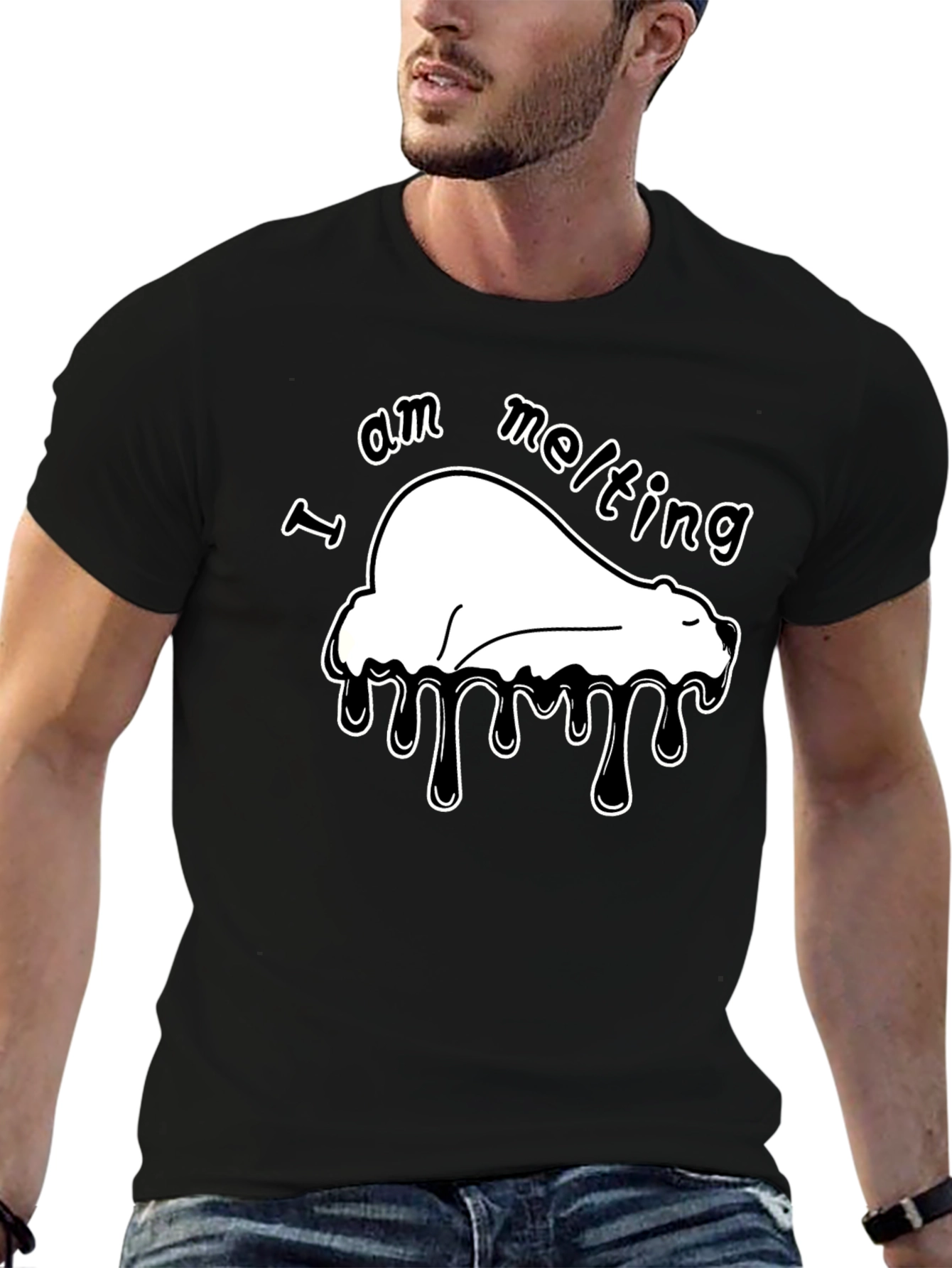I Am Melting Polar Bear Graphic T-Shirt