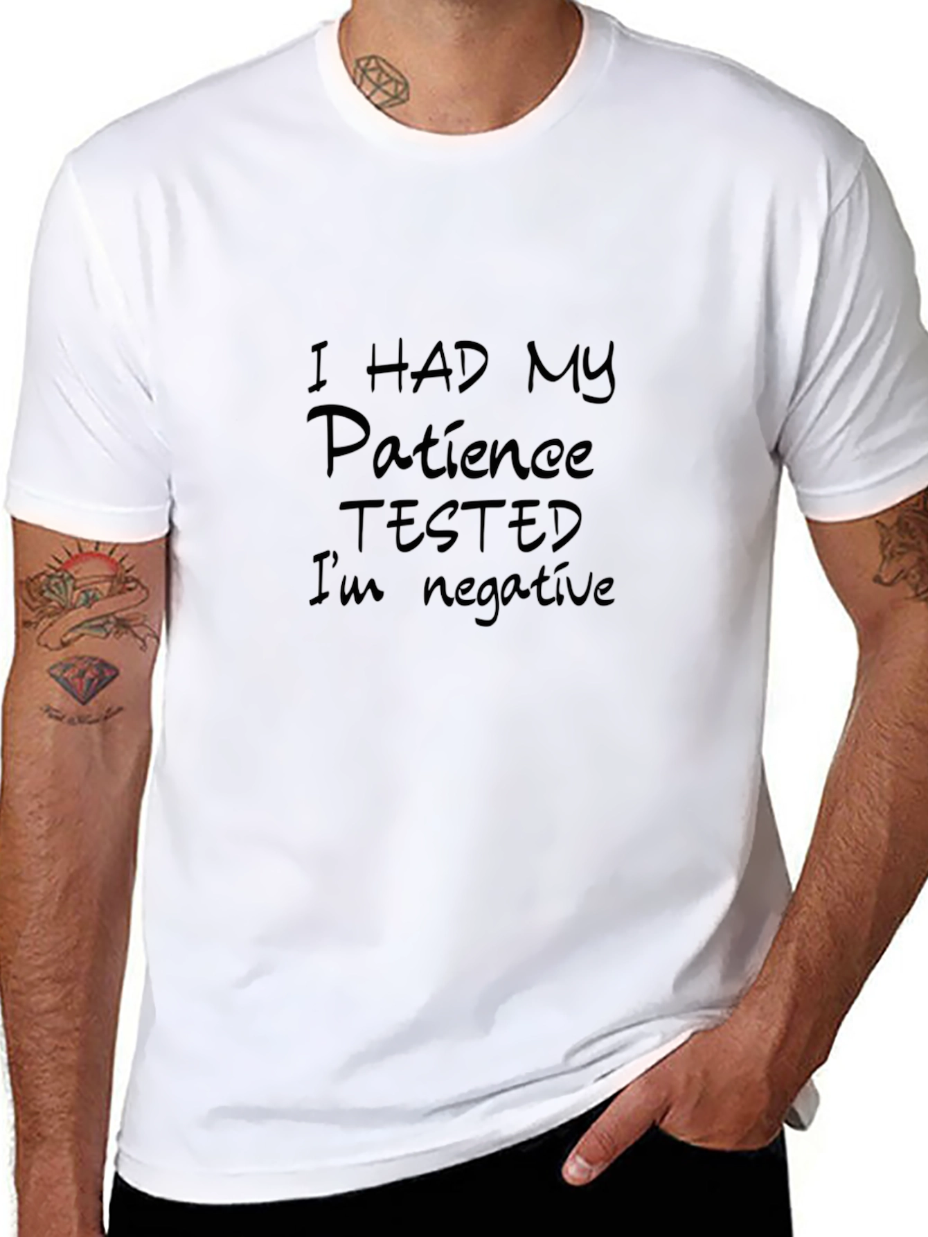I Had My Patience Tested Black Tee