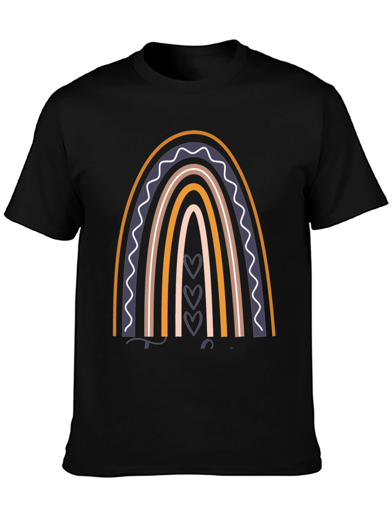 Boho Rainbow Heart Graphic Tee