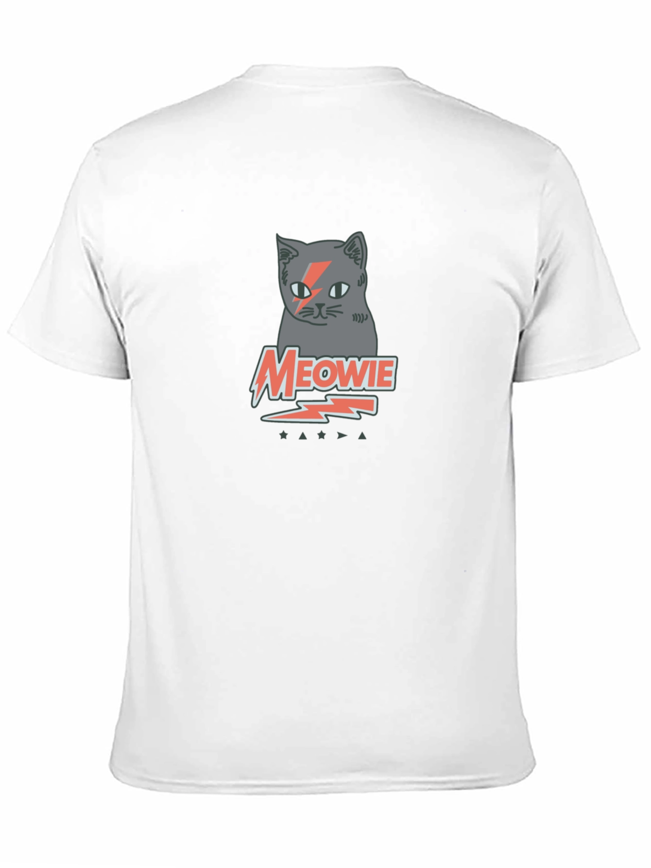 Meowie Cat Graphic Tee - Black Cotton T-Shirt